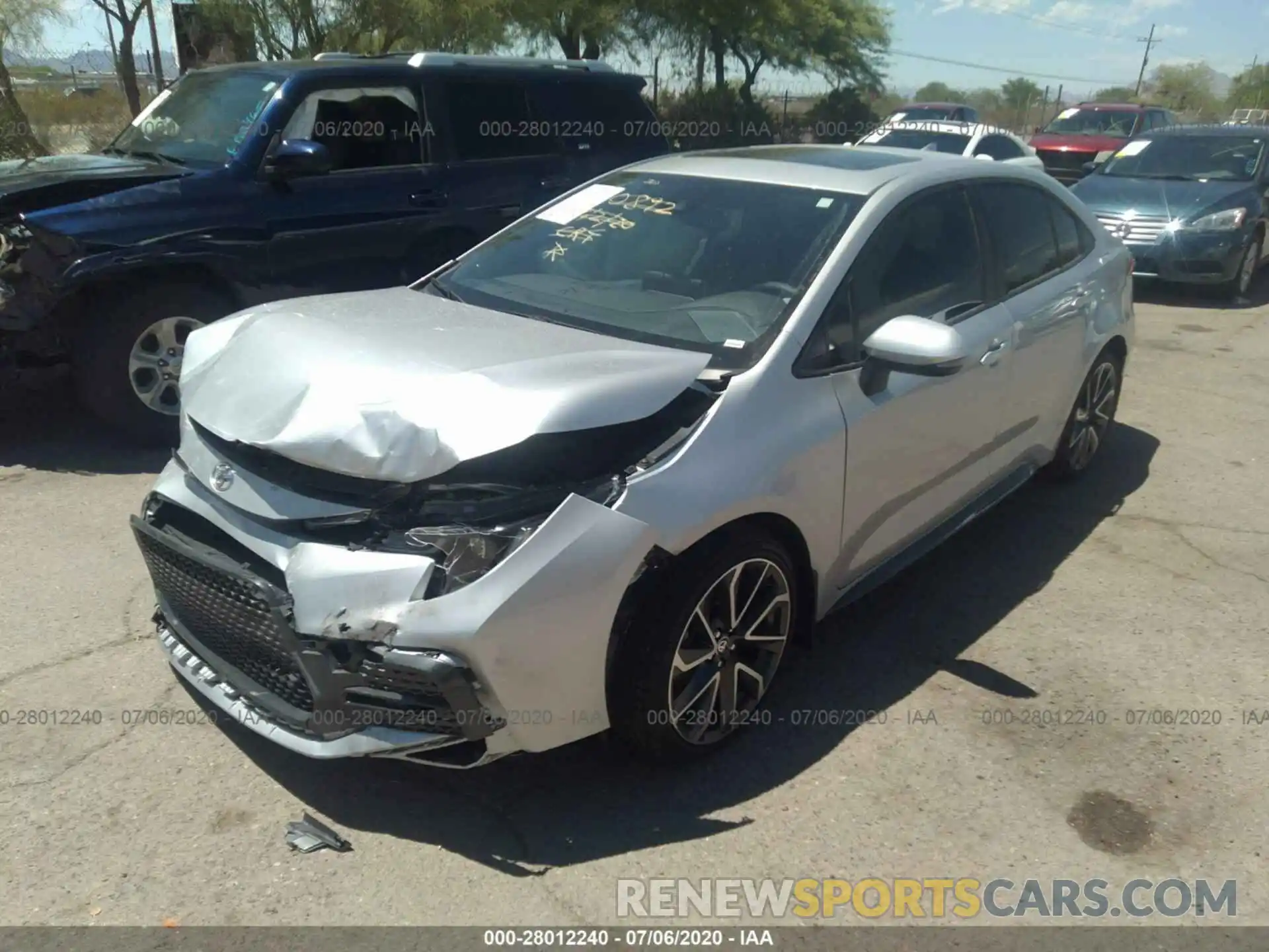 2 Photograph of a damaged car JTDP4RCE7LJ027936 TOYOTA COROLLA 2020