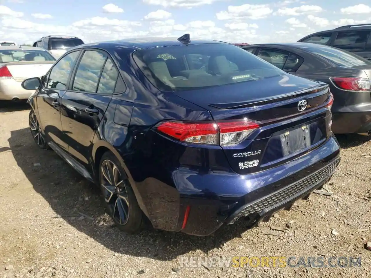 3 Photograph of a damaged car JTDP4RCE7LJ031856 TOYOTA COROLLA 2020