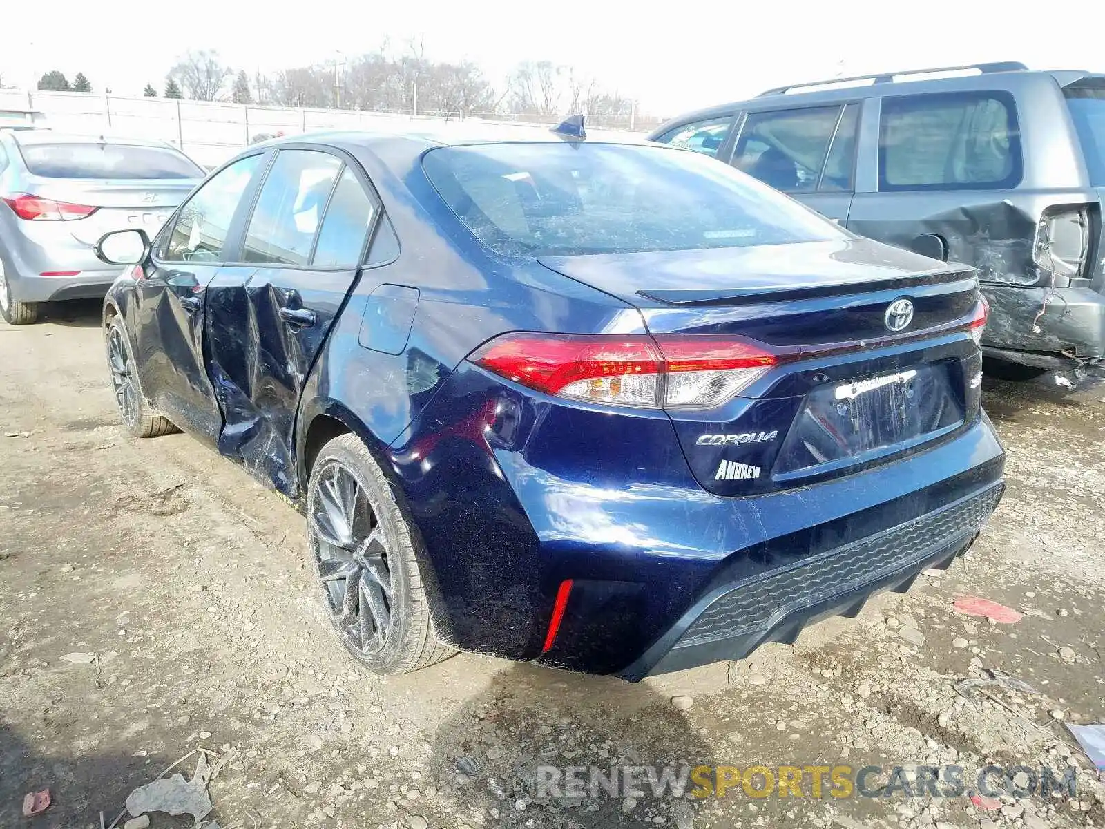 3 Photograph of a damaged car JTDP4RCE7LJ036443 TOYOTA COROLLA 2020