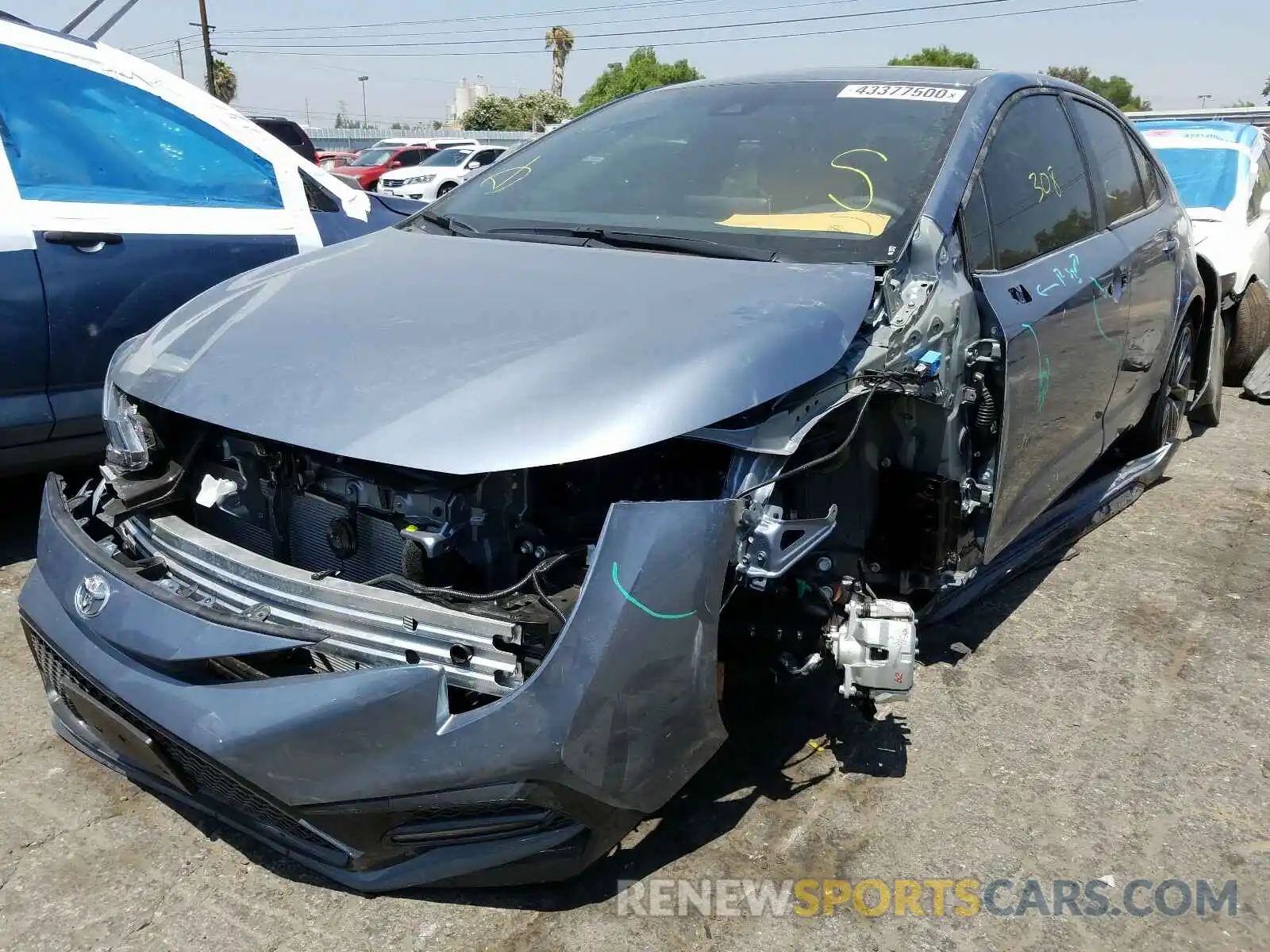 2 Photograph of a damaged car JTDP4RCE7LJ052061 TOYOTA COROLLA 2020