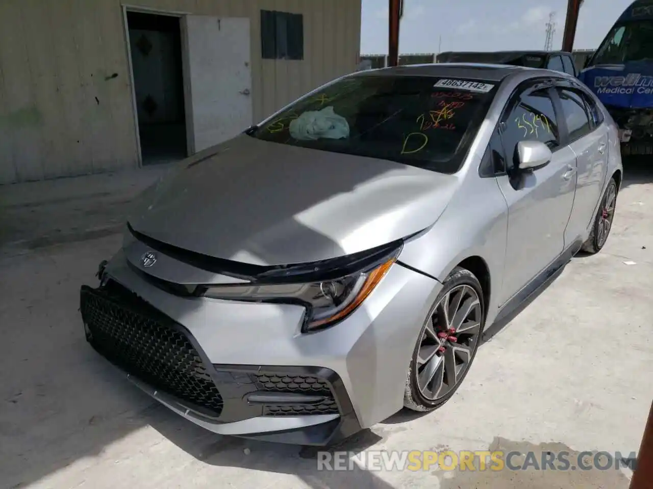 2 Photograph of a damaged car JTDP4RCE7LJ052075 TOYOTA COROLLA 2020