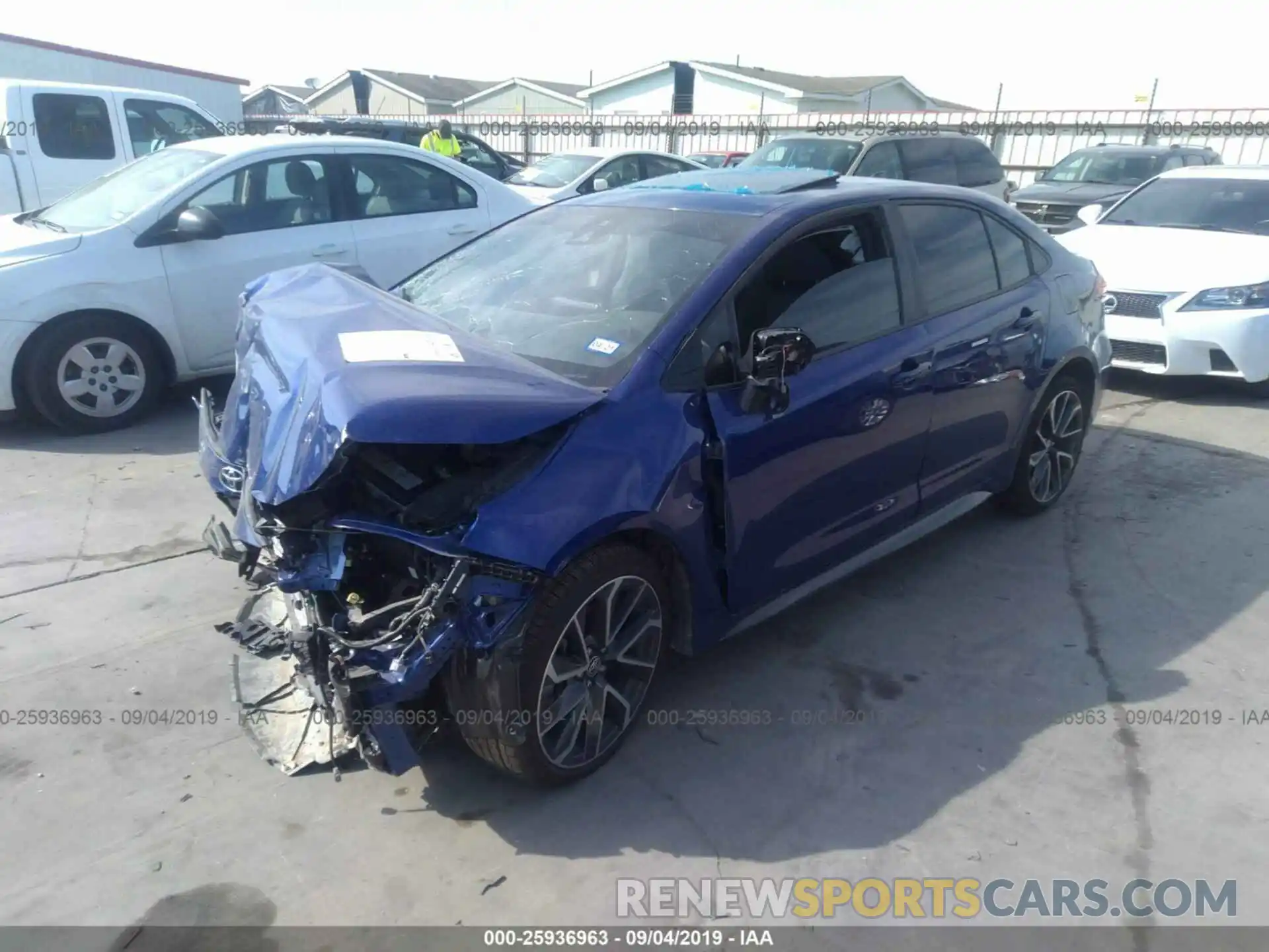 2 Photograph of a damaged car JTDP4RCE8LJ001331 TOYOTA COROLLA 2020