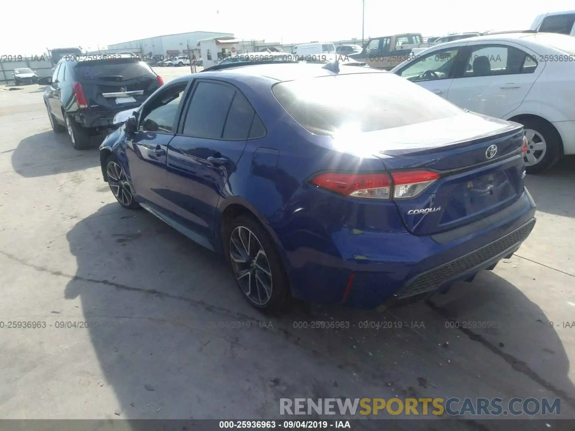 3 Photograph of a damaged car JTDP4RCE8LJ001331 TOYOTA COROLLA 2020