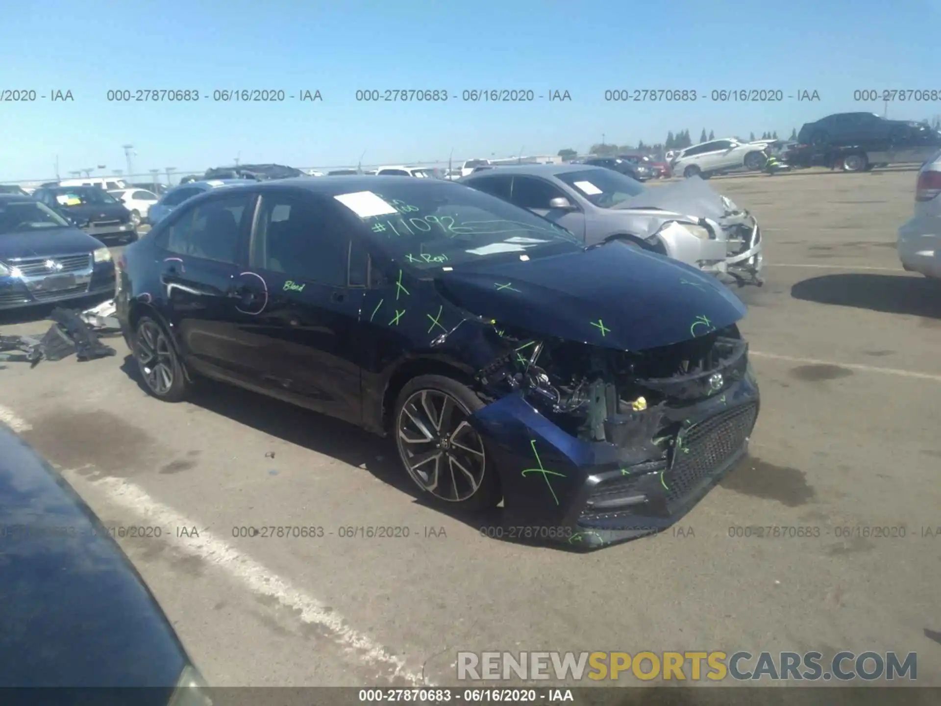 1 Photograph of a damaged car JTDP4RCE8LJ006870 TOYOTA COROLLA 2020