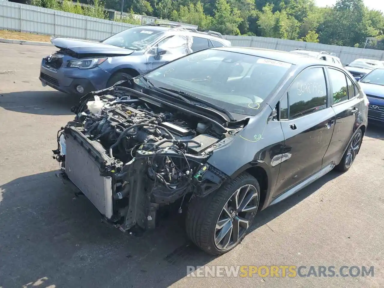 2 Photograph of a damaged car JTDP4RCE8LJ009347 TOYOTA COROLLA 2020