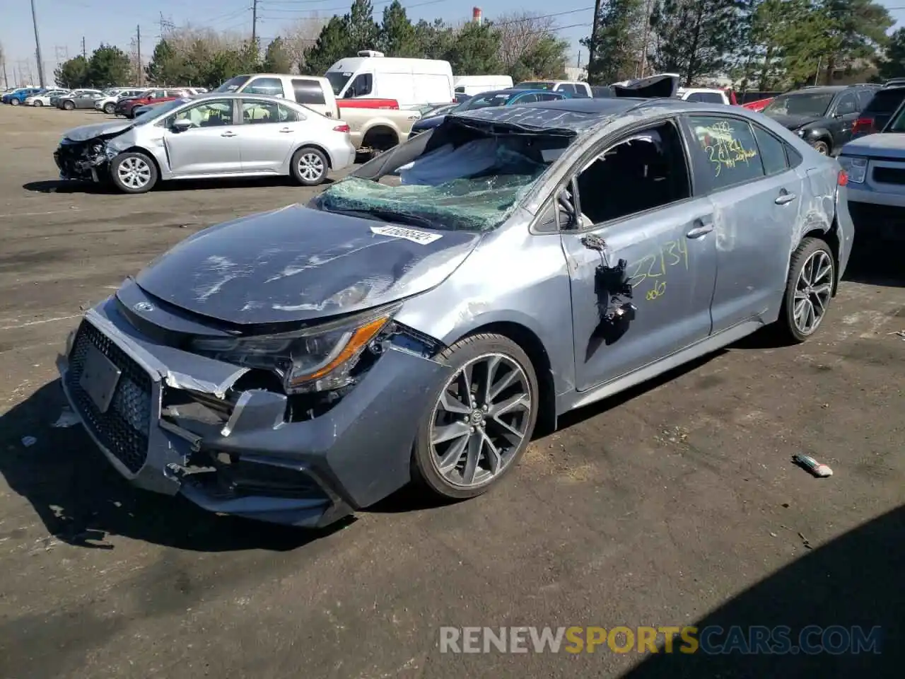 2 Photograph of a damaged car JTDP4RCE8LJ010868 TOYOTA COROLLA 2020