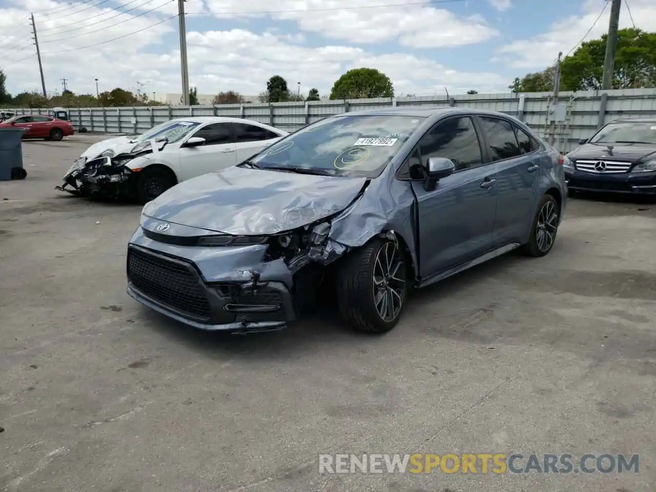 2 Photograph of a damaged car JTDP4RCE8LJ016296 TOYOTA COROLLA 2020