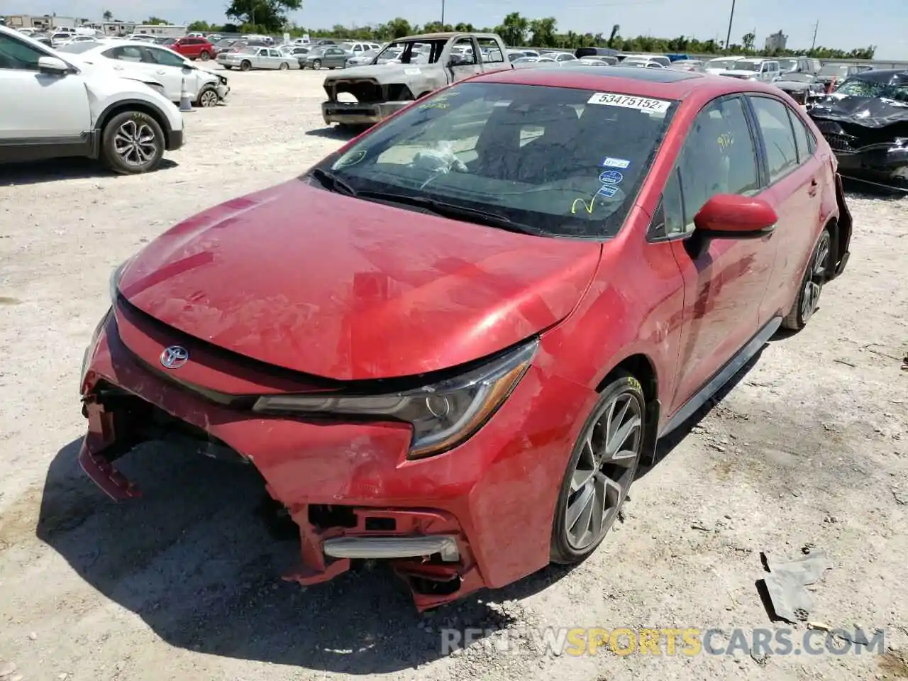 2 Photograph of a damaged car JTDP4RCE8LJ024768 TOYOTA COROLLA 2020