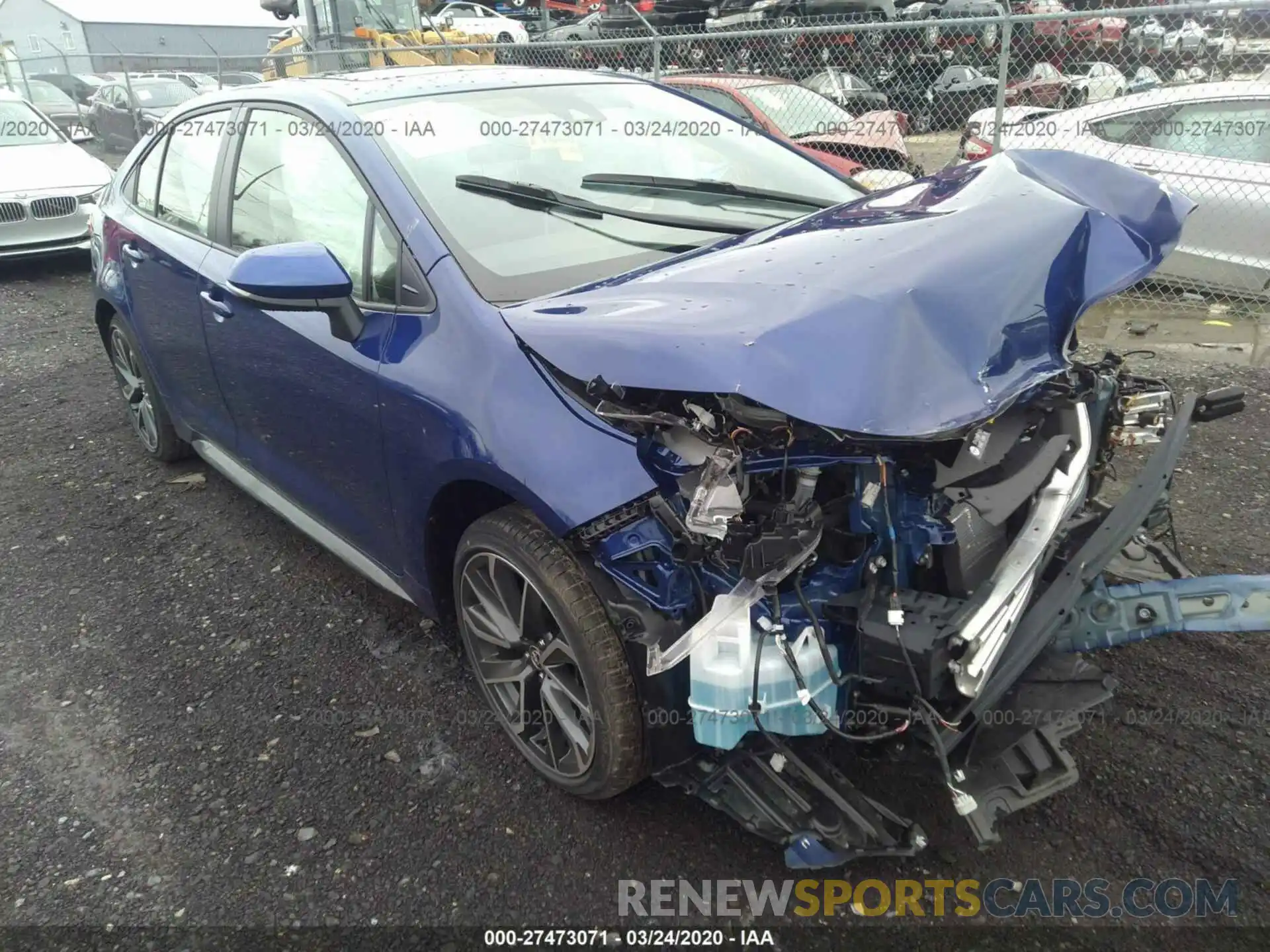 1 Photograph of a damaged car JTDP4RCE8LJ037620 TOYOTA COROLLA 2020