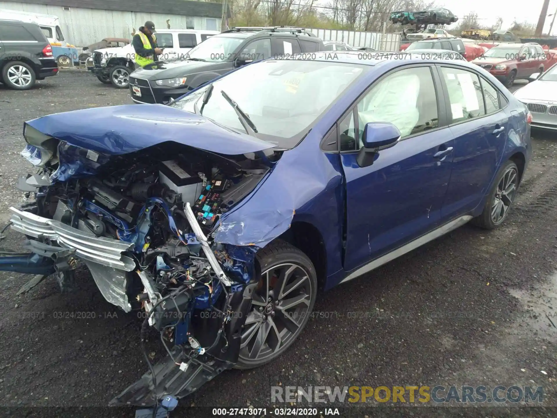 2 Photograph of a damaged car JTDP4RCE8LJ037620 TOYOTA COROLLA 2020