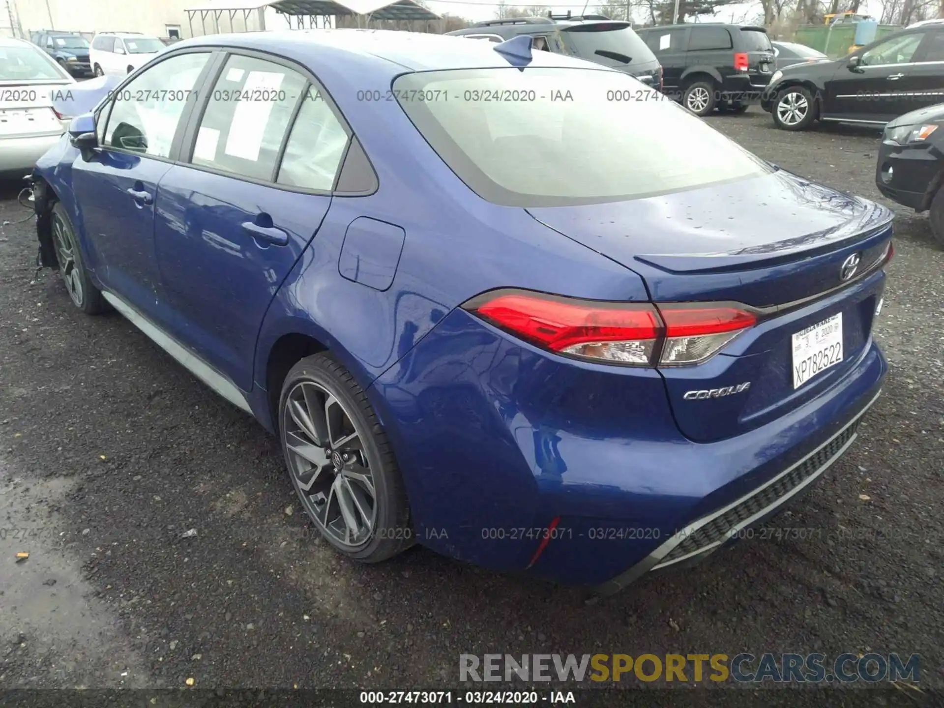 3 Photograph of a damaged car JTDP4RCE8LJ037620 TOYOTA COROLLA 2020