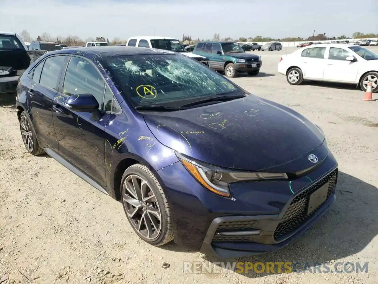 1 Photograph of a damaged car JTDP4RCE8LJ040730 TOYOTA COROLLA 2020