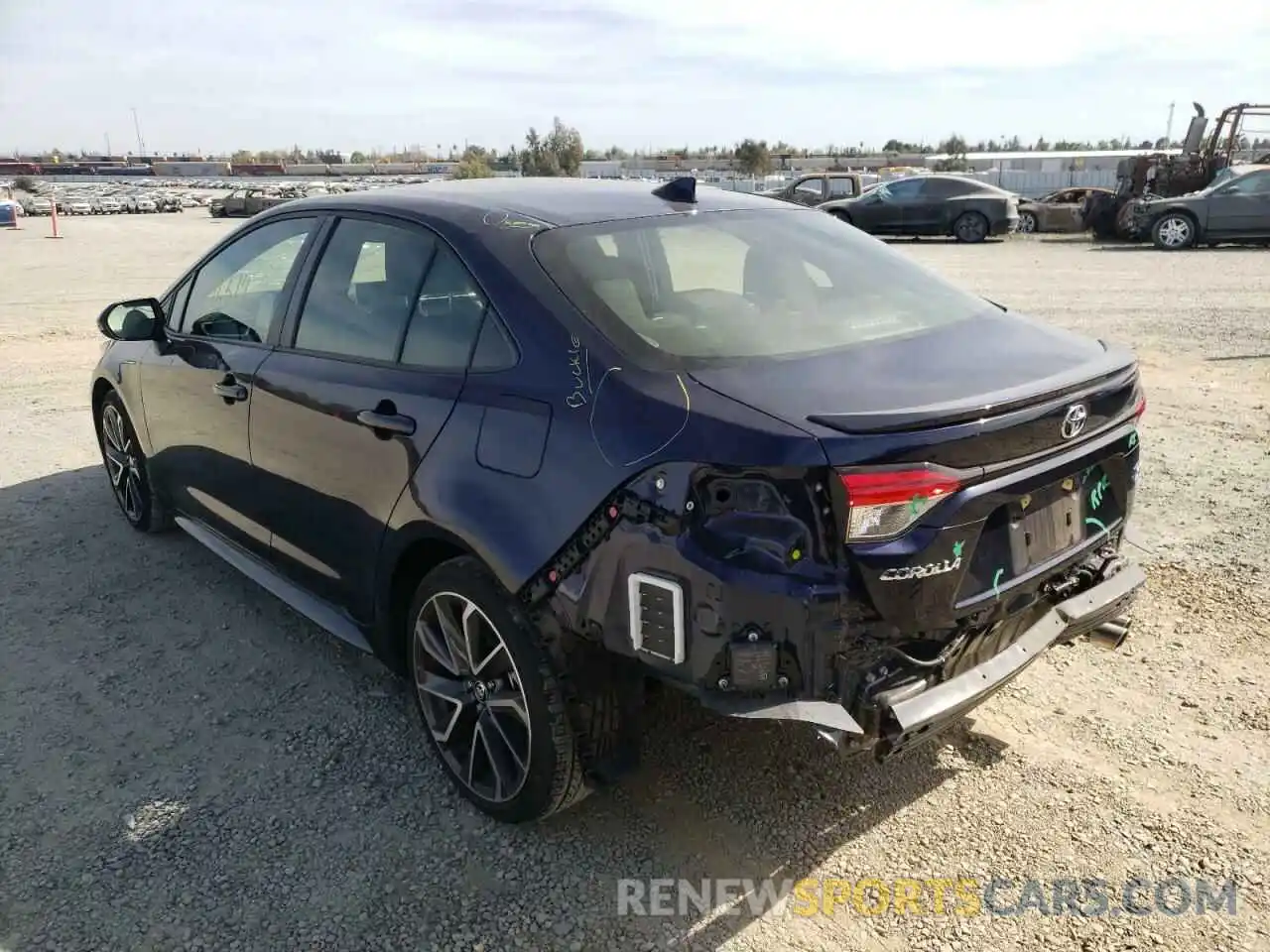 3 Photograph of a damaged car JTDP4RCE8LJ040730 TOYOTA COROLLA 2020