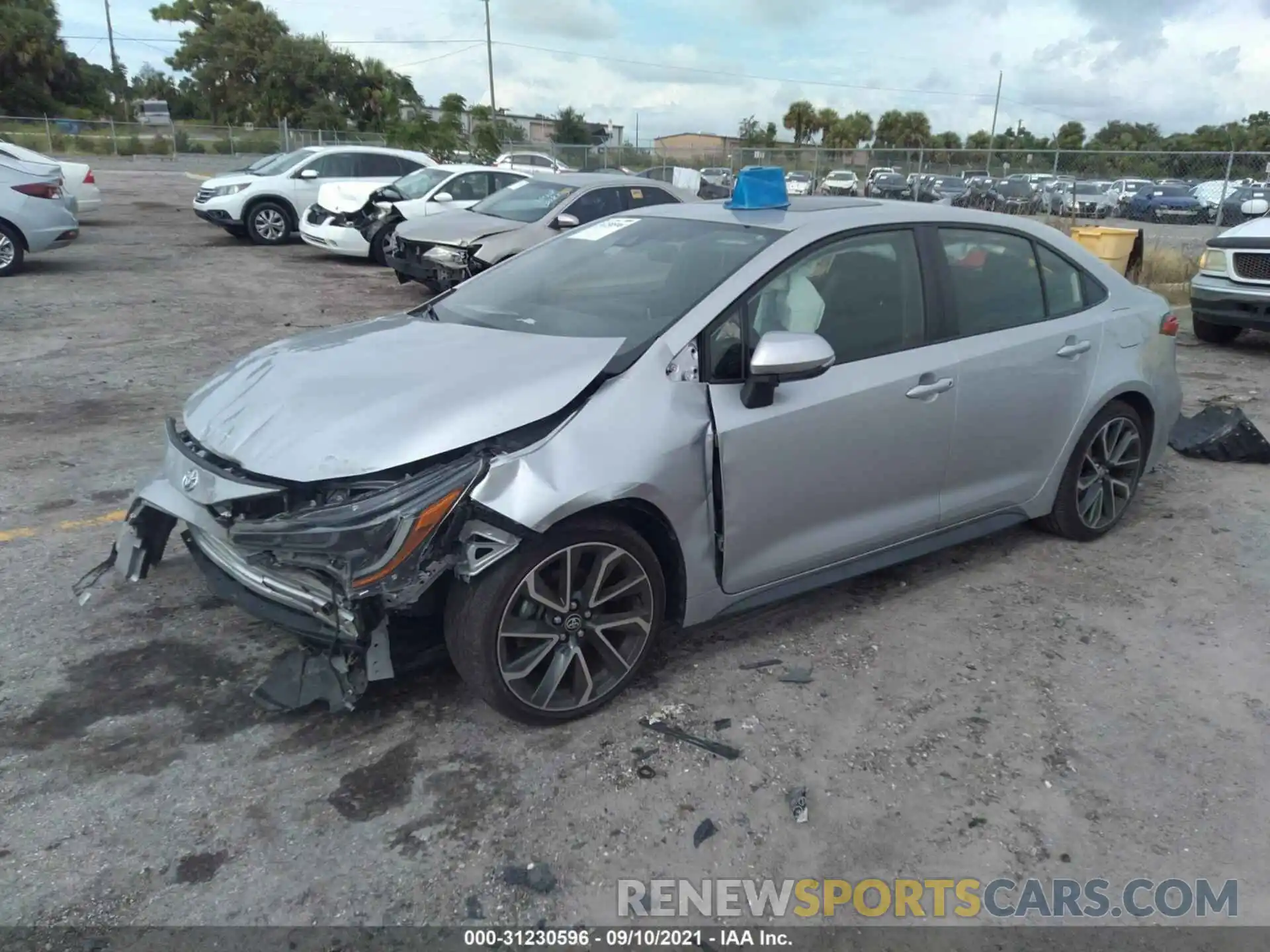 2 Photograph of a damaged car JTDP4RCE9LJ002844 TOYOTA COROLLA 2020