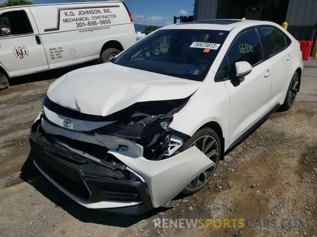 2 Photograph of a damaged car JTDP4RCE9LJ011706 TOYOTA COROLLA 2020