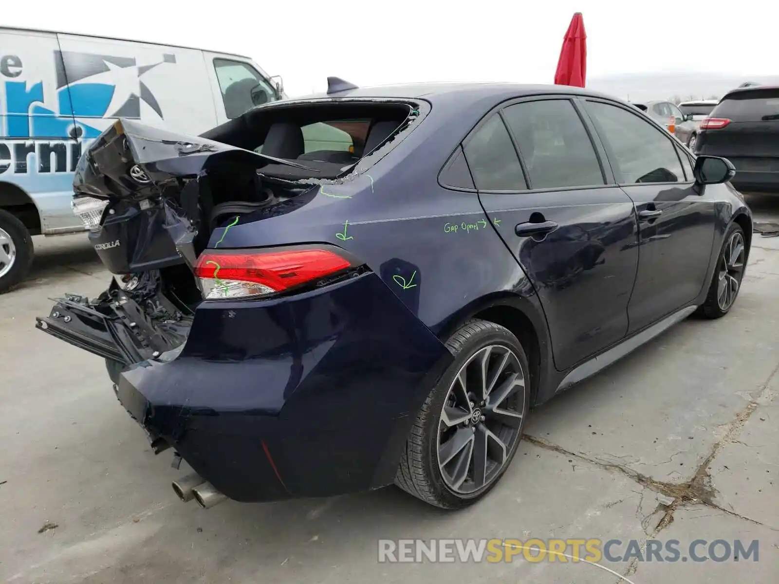 4 Photograph of a damaged car JTDP4RCE9LJ011818 TOYOTA COROLLA 2020