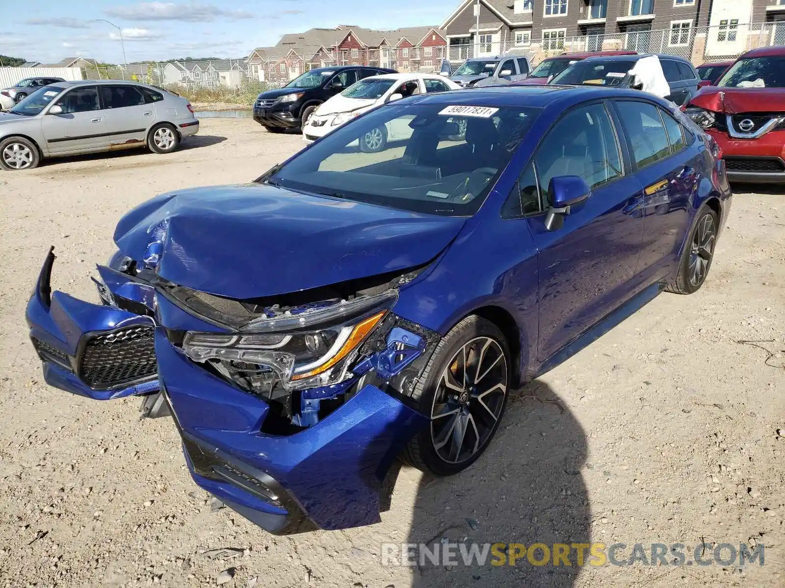 2 Photograph of a damaged car JTDP4RCE9LJ013603 TOYOTA COROLLA 2020