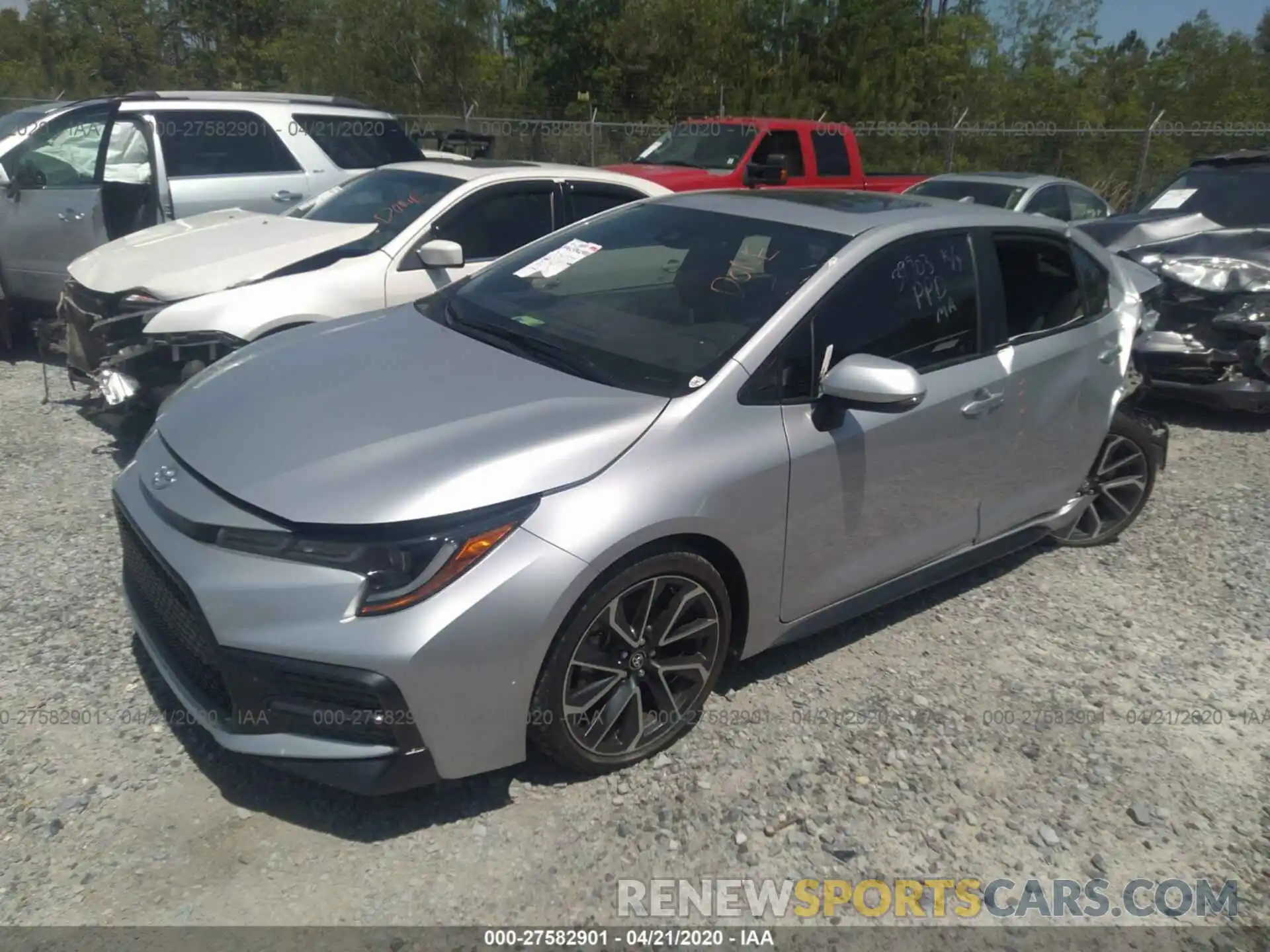 2 Photograph of a damaged car JTDP4RCE9LJ019854 TOYOTA COROLLA 2020