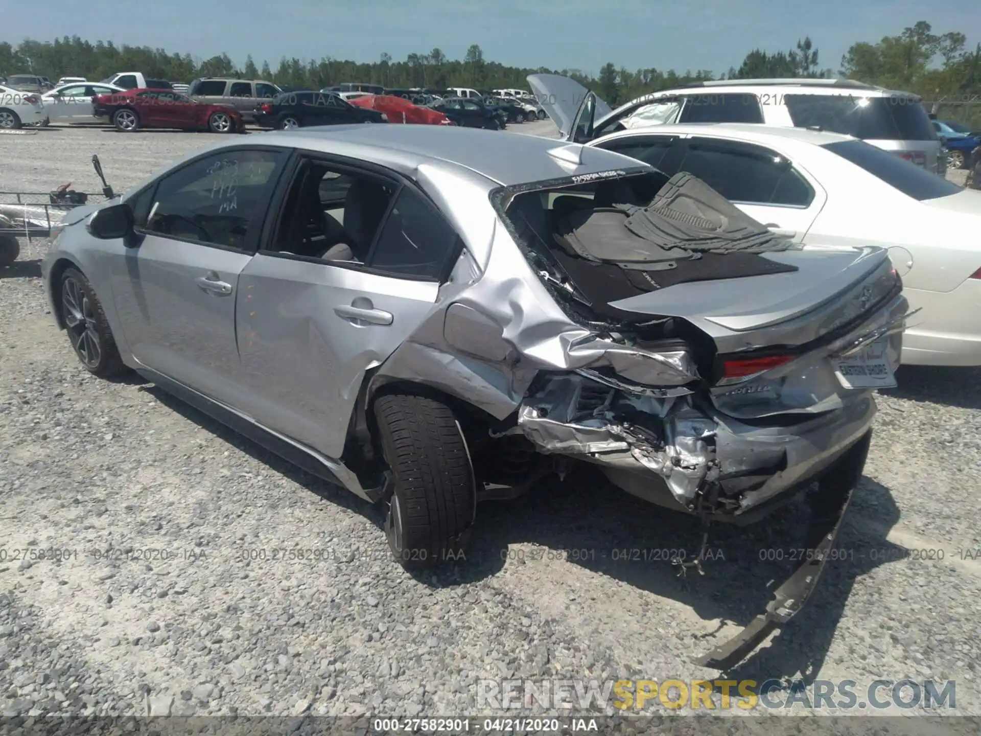 3 Photograph of a damaged car JTDP4RCE9LJ019854 TOYOTA COROLLA 2020