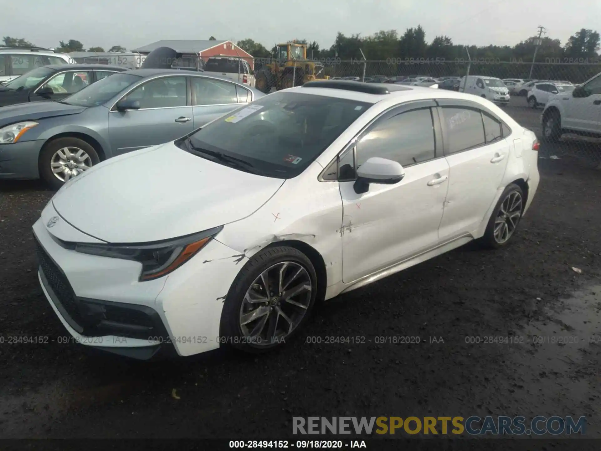 2 Photograph of a damaged car JTDP4RCE9LJ021040 TOYOTA COROLLA 2020