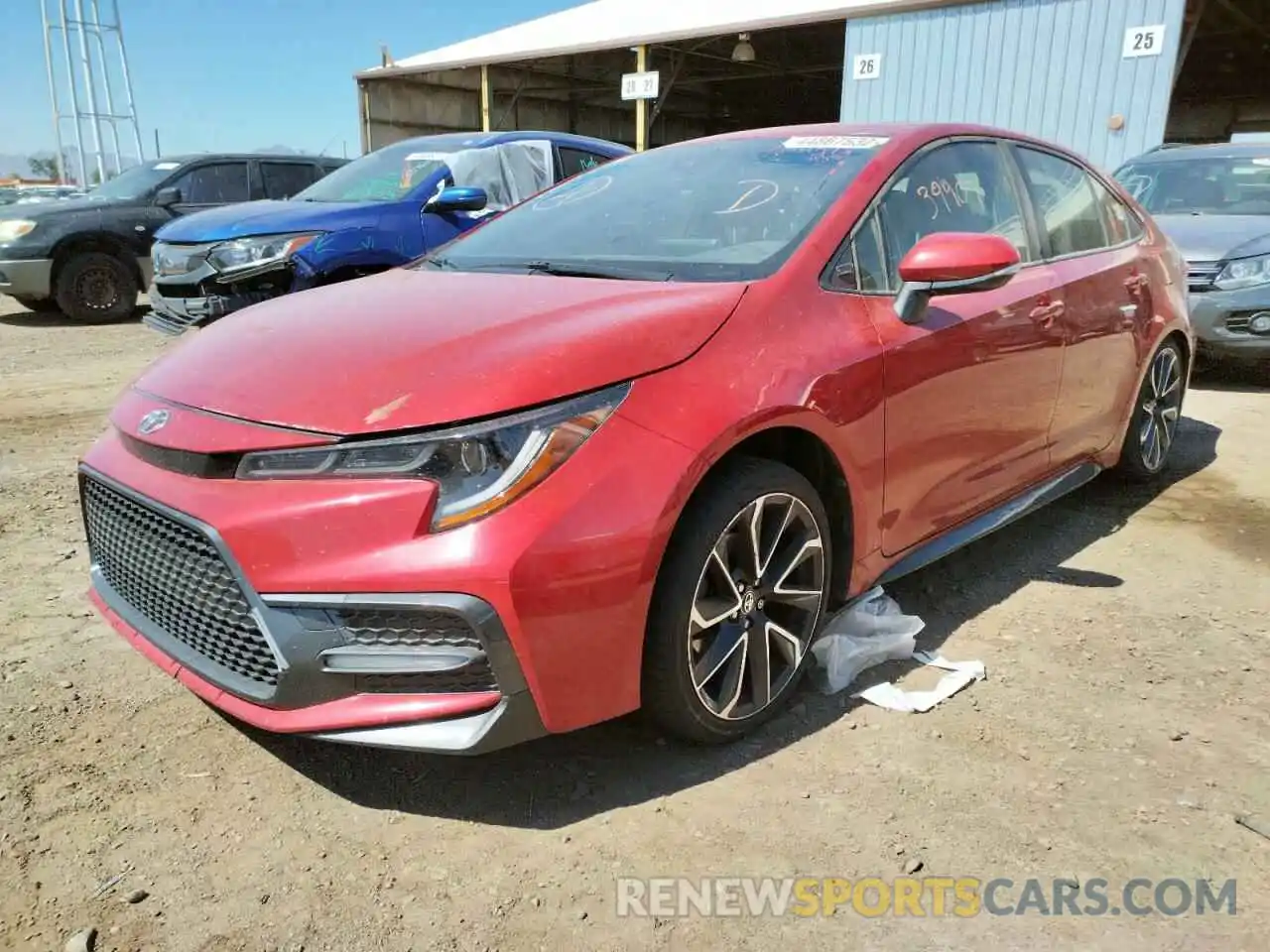 2 Photograph of a damaged car JTDP4RCE9LJ043541 TOYOTA COROLLA 2020