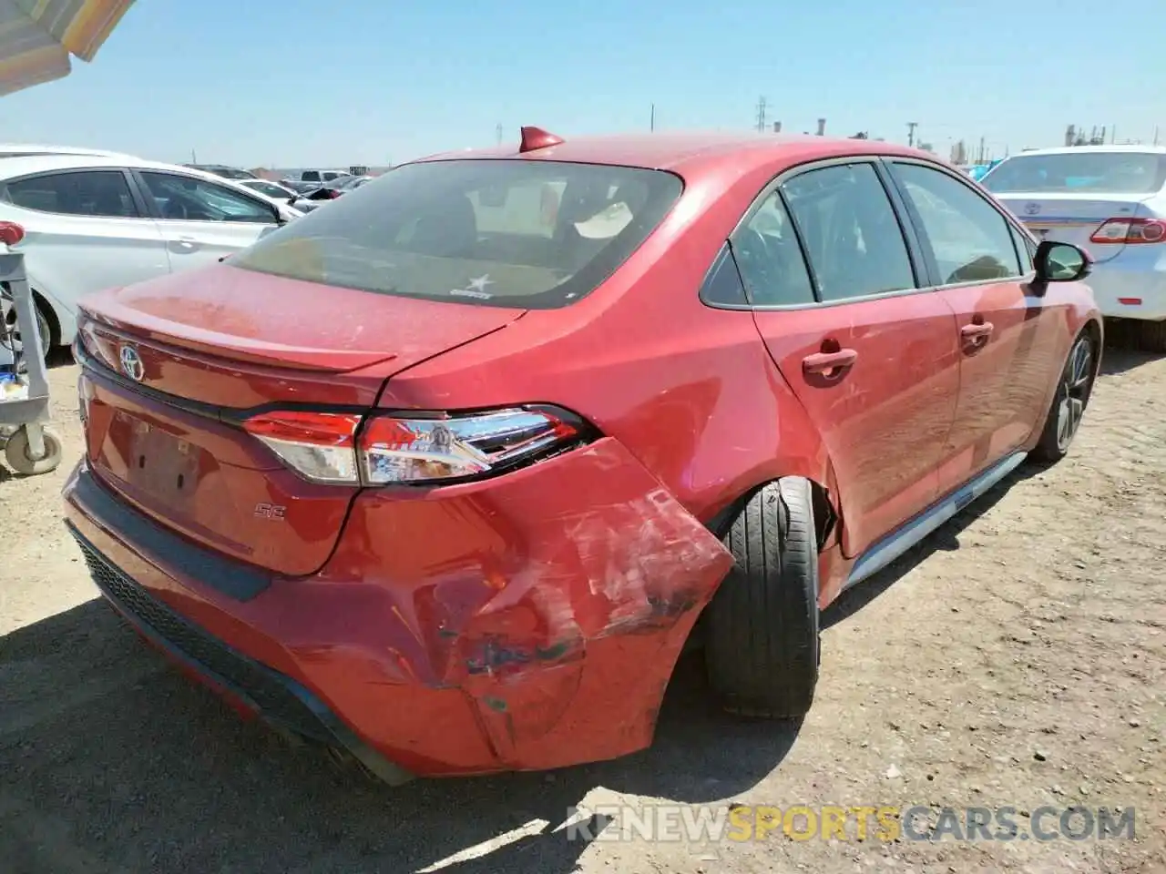 4 Photograph of a damaged car JTDP4RCE9LJ043541 TOYOTA COROLLA 2020