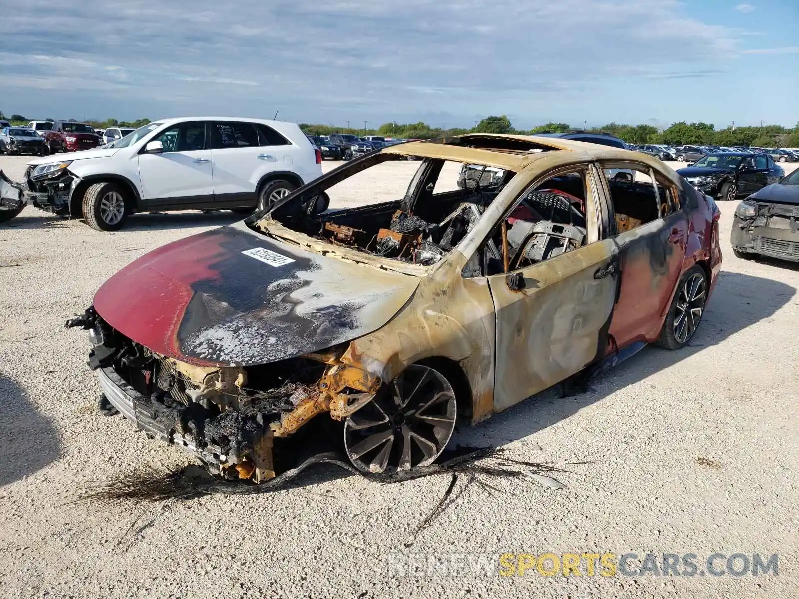 2 Photograph of a damaged car JTDP4RCE9LJ053230 TOYOTA COROLLA 2020