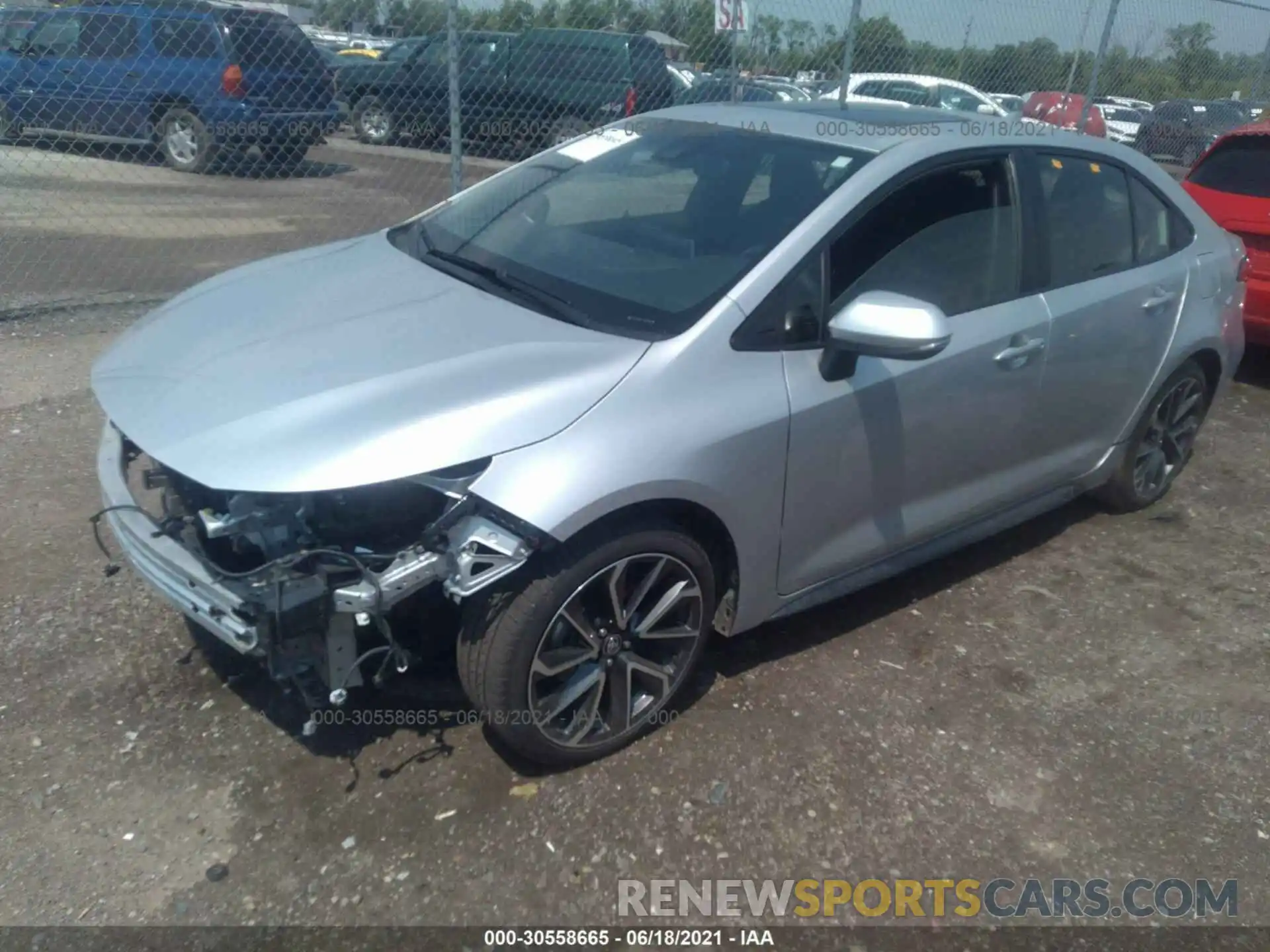 2 Photograph of a damaged car JTDP4RCEXLJ000438 TOYOTA COROLLA 2020