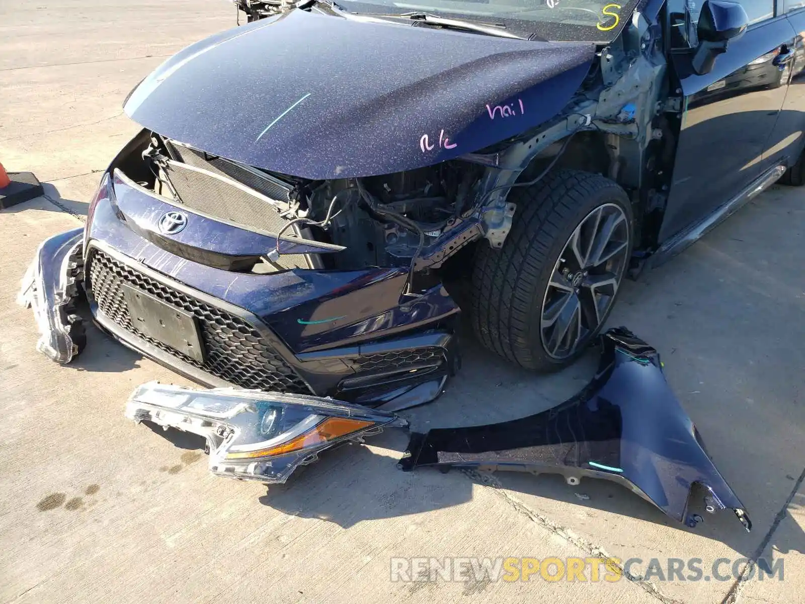 9 Photograph of a damaged car JTDP4RCEXLJ003016 TOYOTA COROLLA 2020