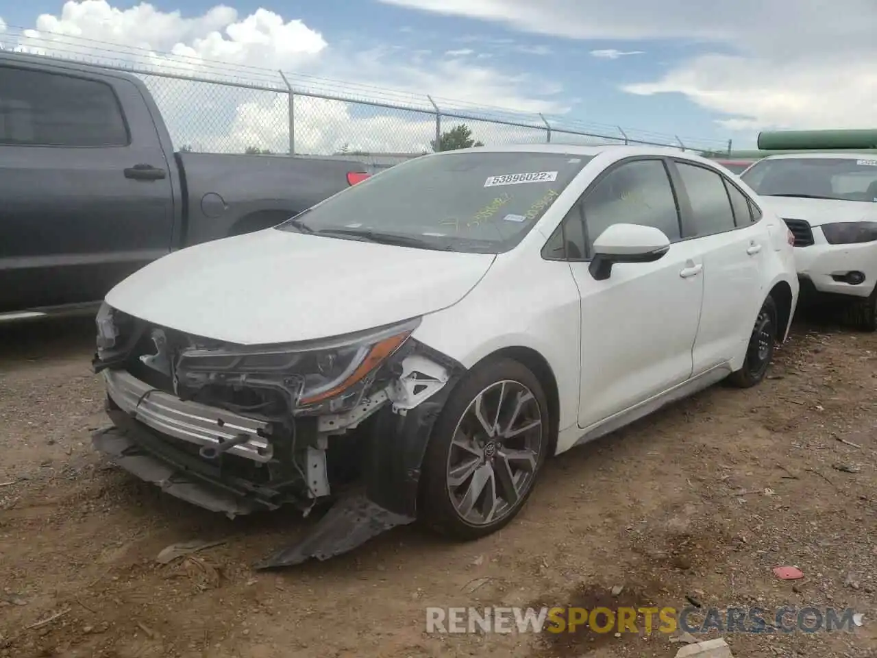 2 Photograph of a damaged car JTDP4RCEXLJ003954 TOYOTA COROLLA 2020