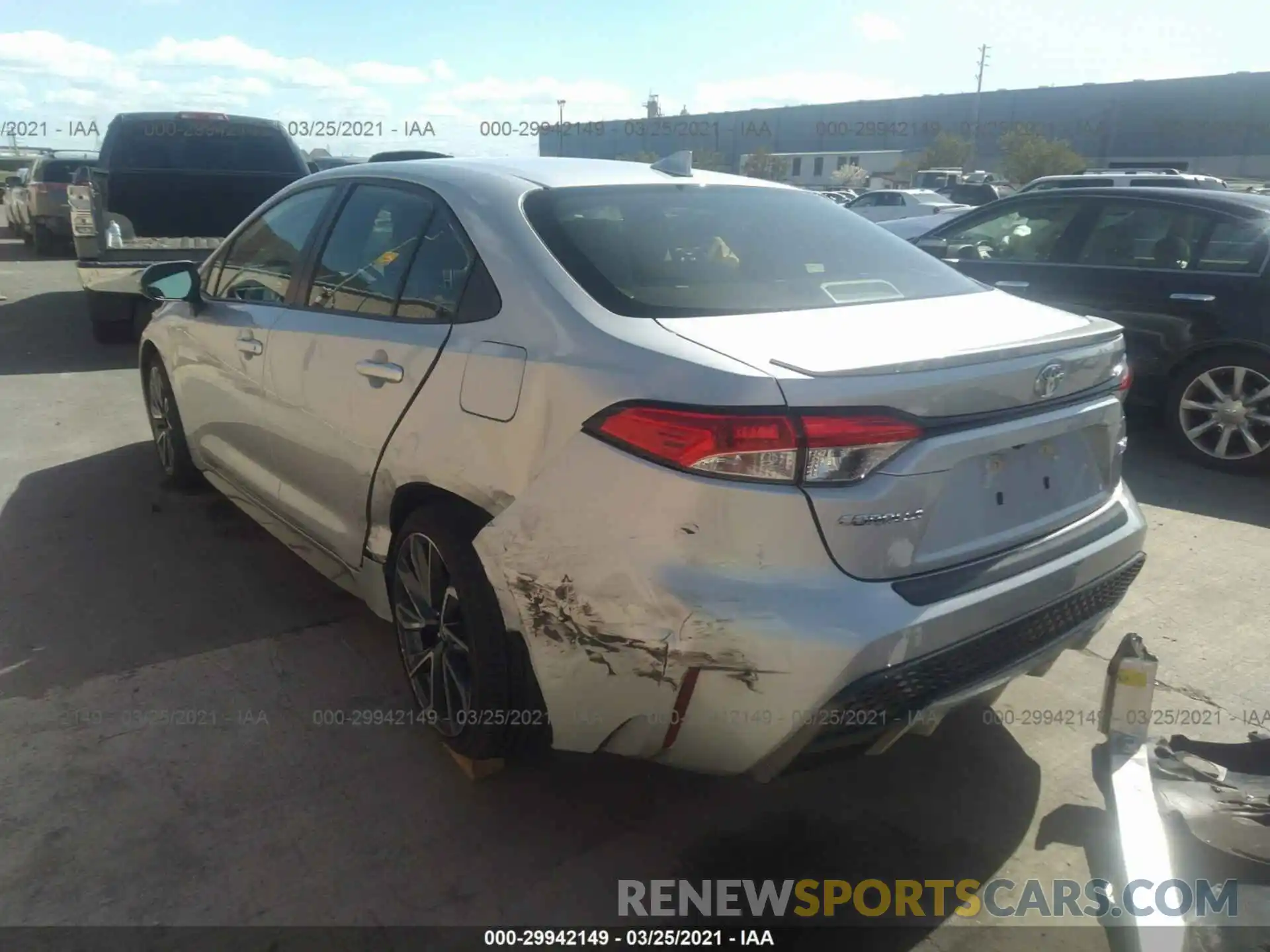 3 Photograph of a damaged car JTDP4RCEXLJ010581 TOYOTA COROLLA 2020