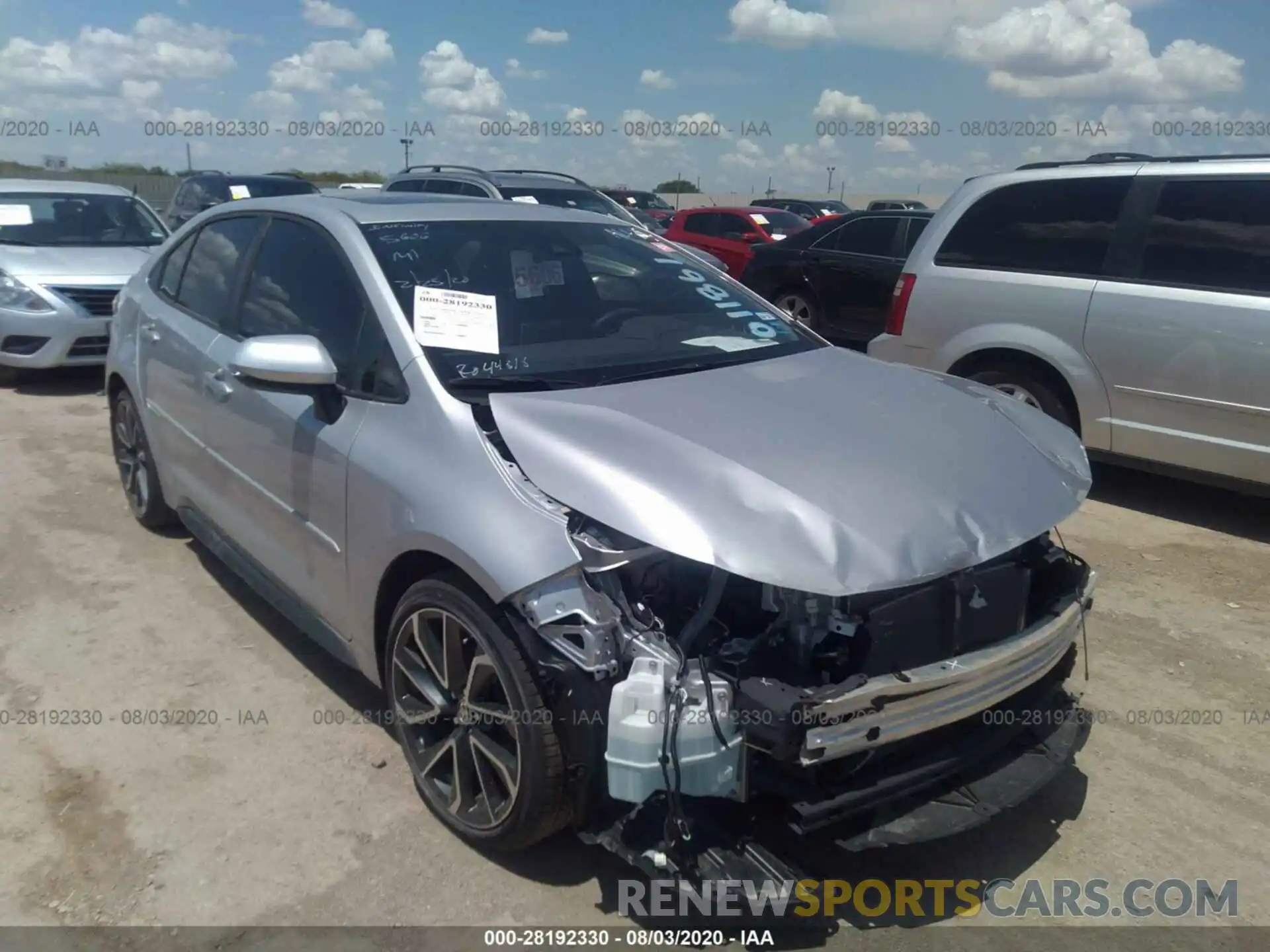 1 Photograph of a damaged car JTDP4RCEXLJ011861 TOYOTA COROLLA 2020