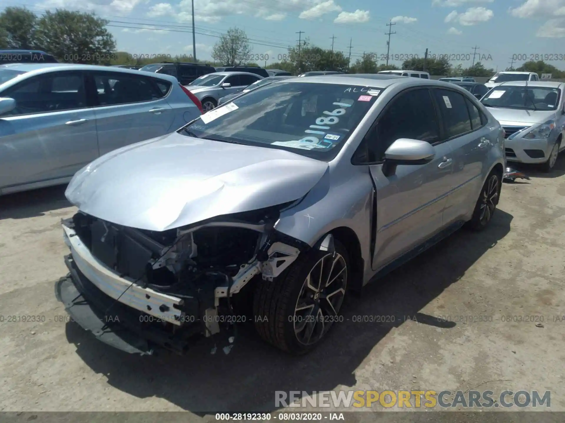 2 Photograph of a damaged car JTDP4RCEXLJ011861 TOYOTA COROLLA 2020