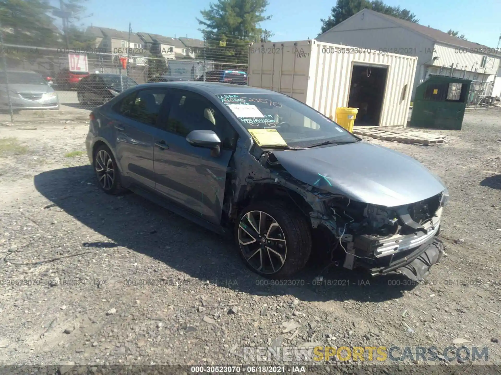 1 Photograph of a damaged car JTDP4RCEXLJ015215 TOYOTA COROLLA 2020