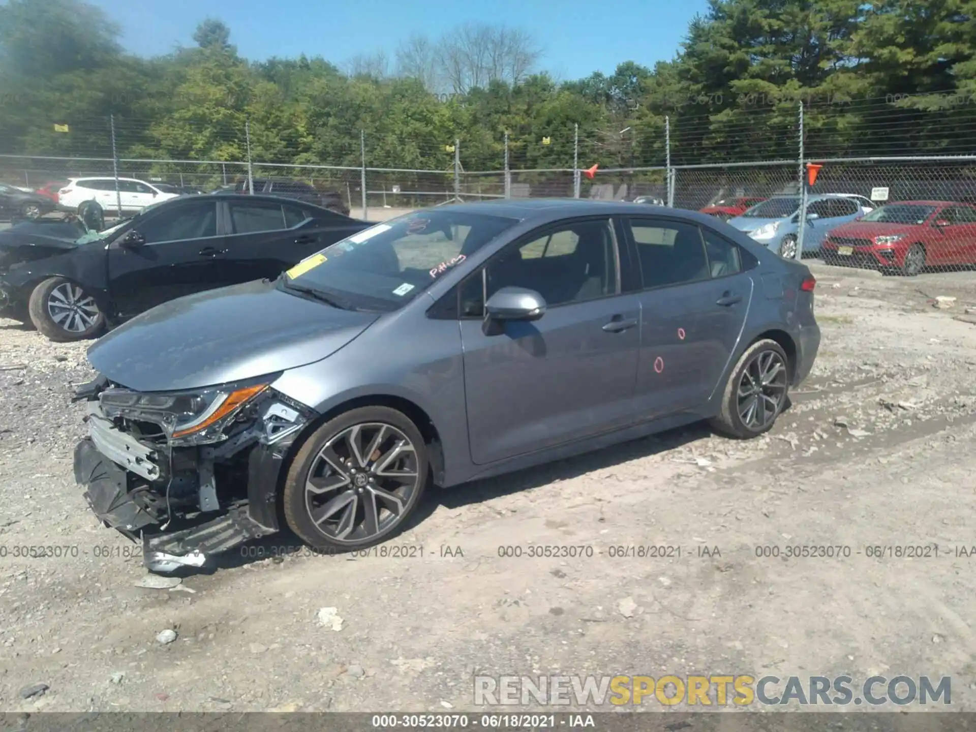 2 Photograph of a damaged car JTDP4RCEXLJ015215 TOYOTA COROLLA 2020