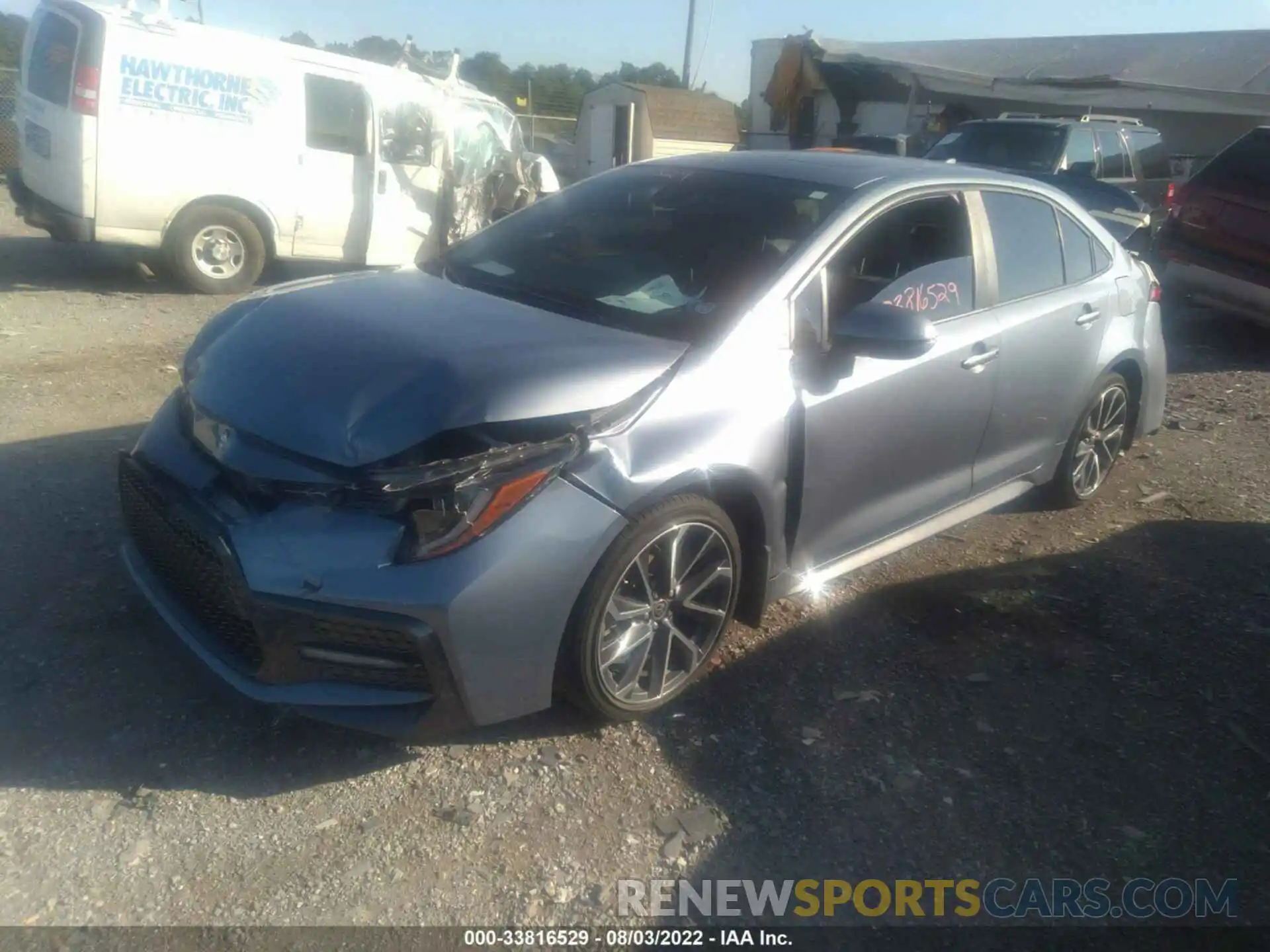 2 Photograph of a damaged car JTDP4RCEXLJ015361 TOYOTA COROLLA 2020