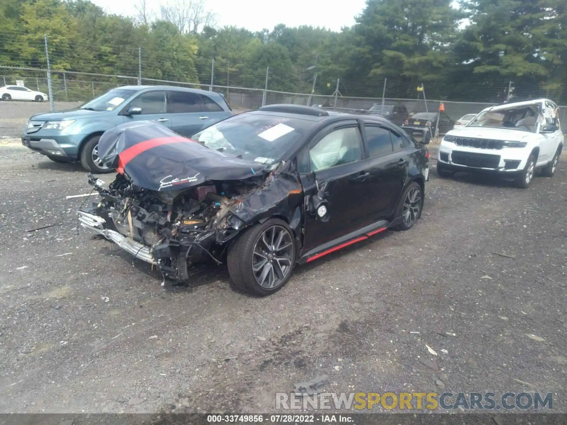 2 Photograph of a damaged car JTDP4RCEXLJ034475 TOYOTA COROLLA 2020