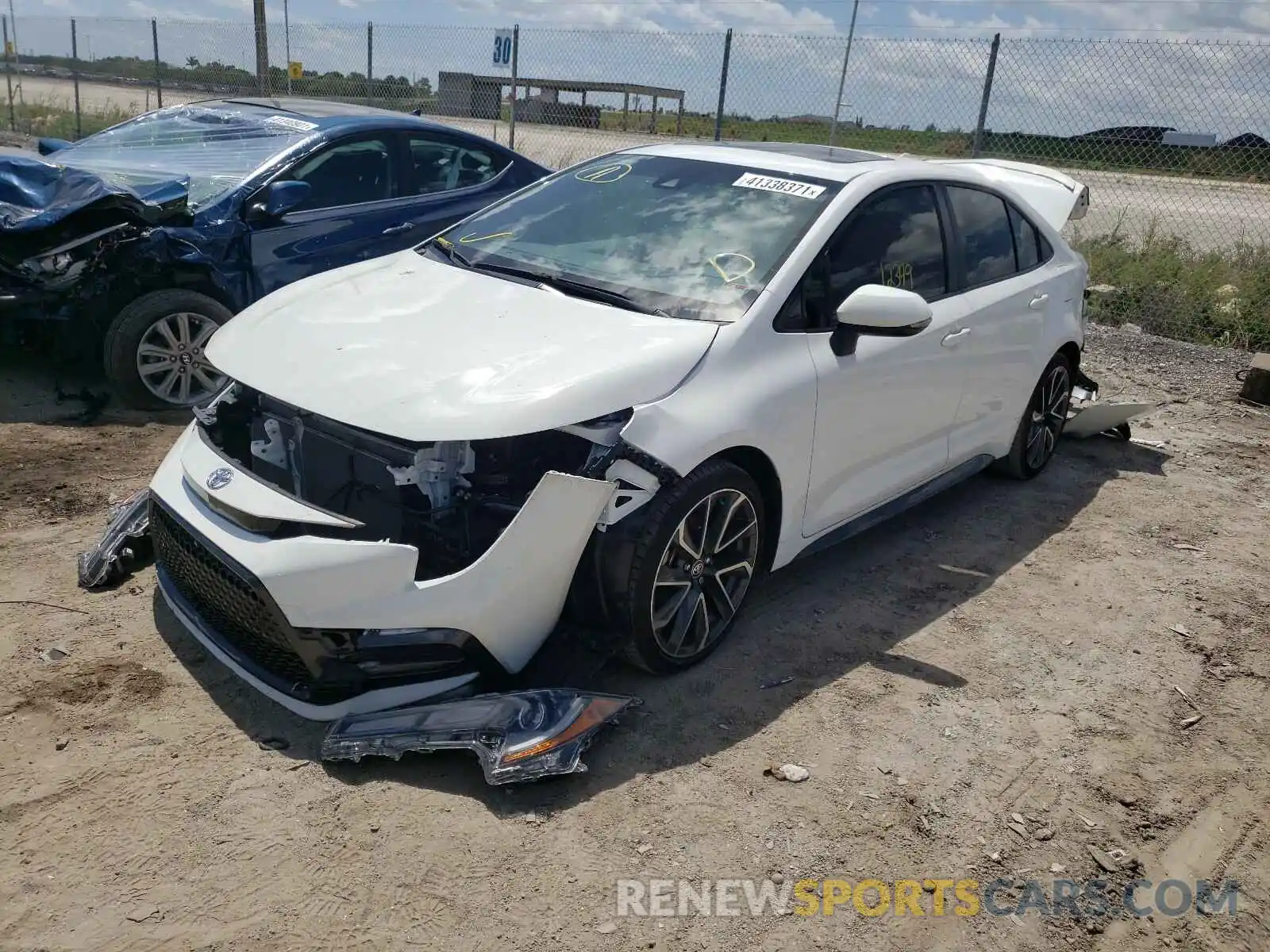 2 Photograph of a damaged car JTDP4RCEXLJ036162 TOYOTA COROLLA 2020