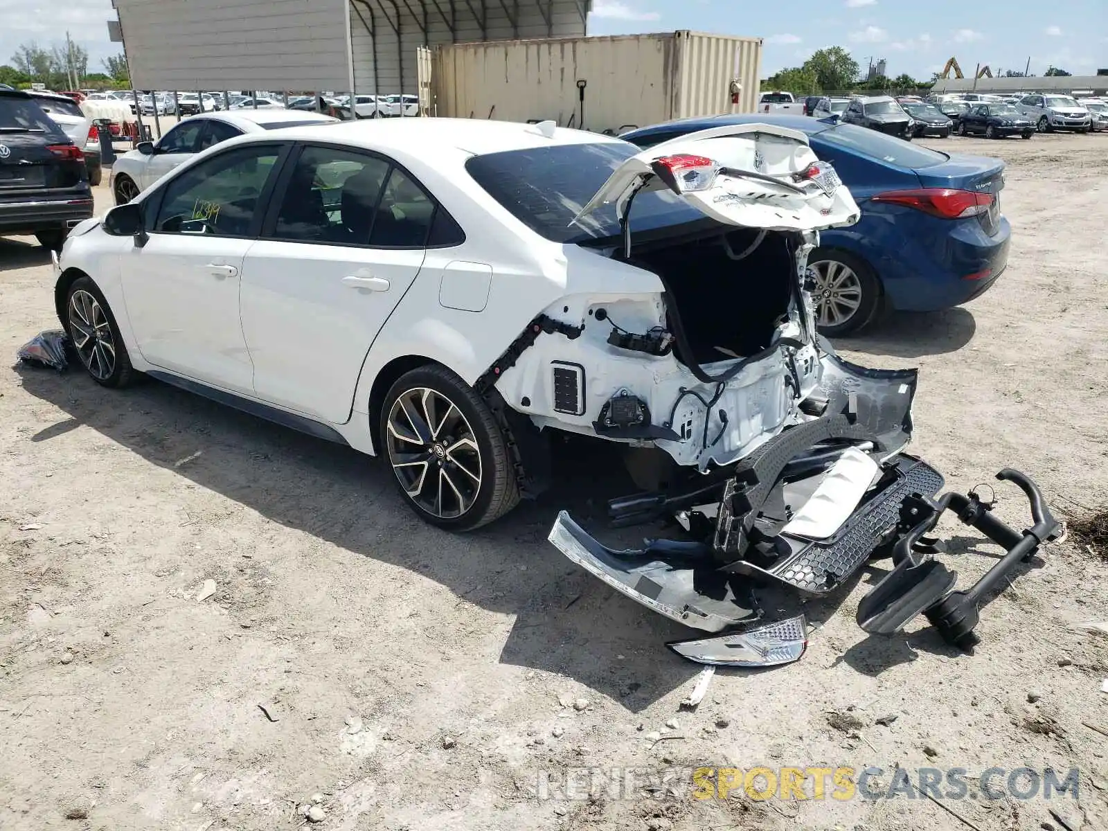 3 Фотография поврежденного автомобиля JTDP4RCEXLJ036162 TOYOTA COROLLA 2020