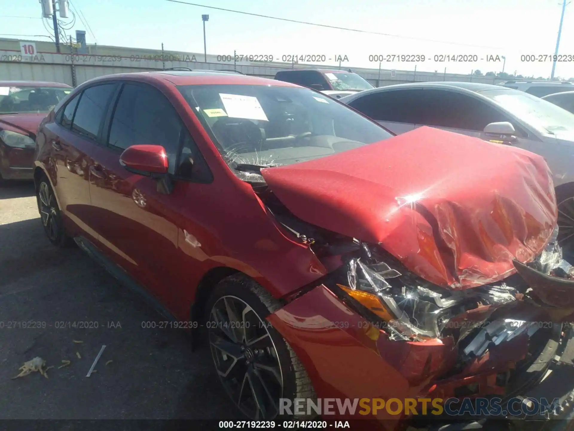 1 Photograph of a damaged car JTDP4RCEXLJ043760 TOYOTA COROLLA 2020