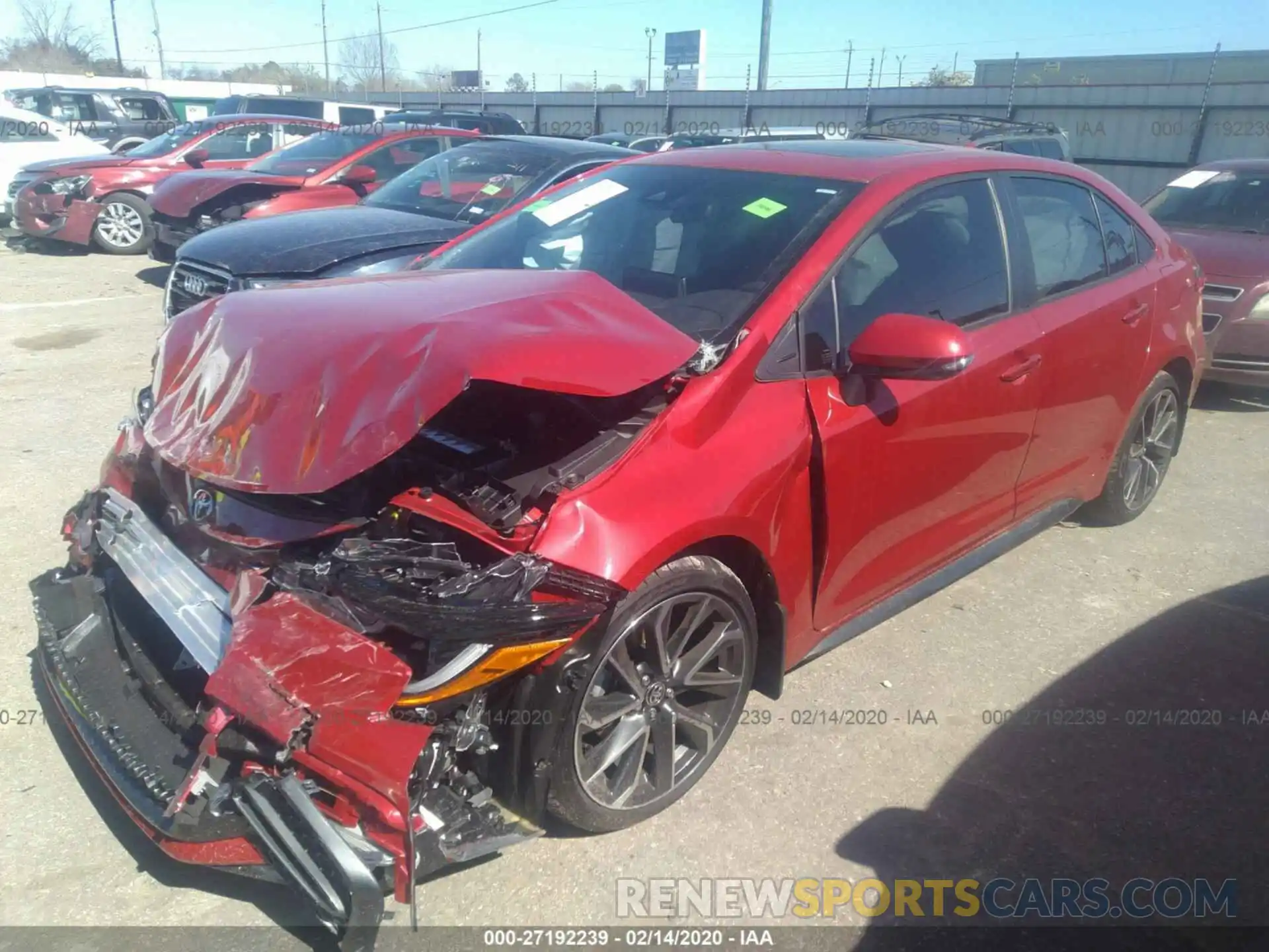 2 Photograph of a damaged car JTDP4RCEXLJ043760 TOYOTA COROLLA 2020