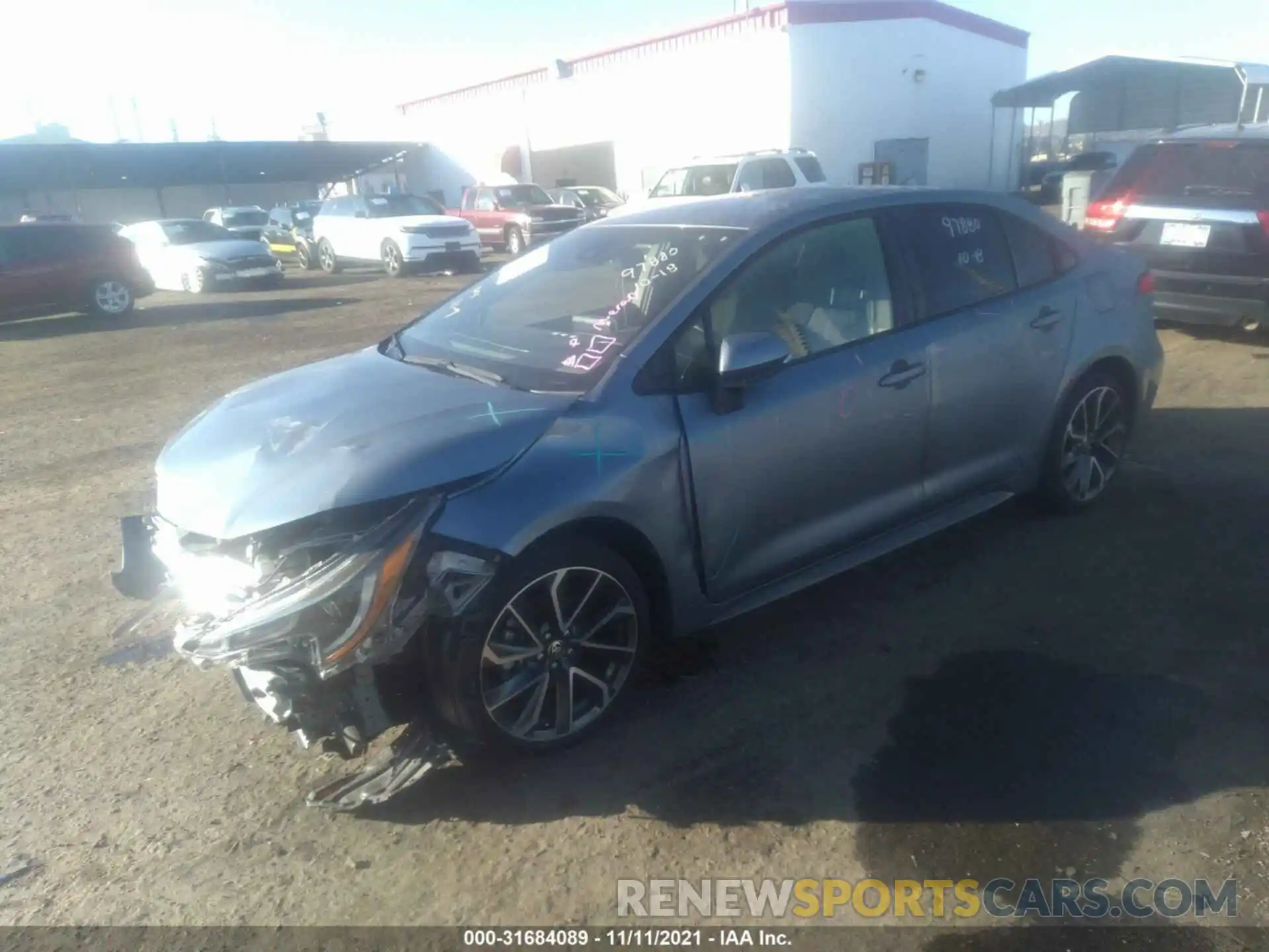 2 Photograph of a damaged car JTDS4RCE0LJ002001 TOYOTA COROLLA 2020