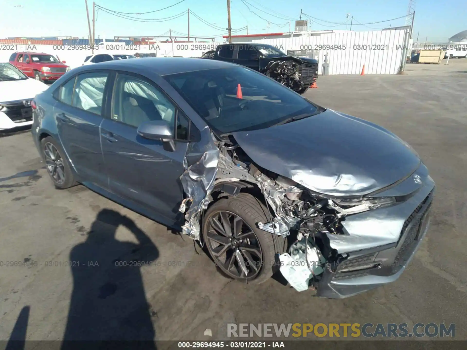 1 Photograph of a damaged car JTDS4RCE0LJ002743 TOYOTA COROLLA 2020