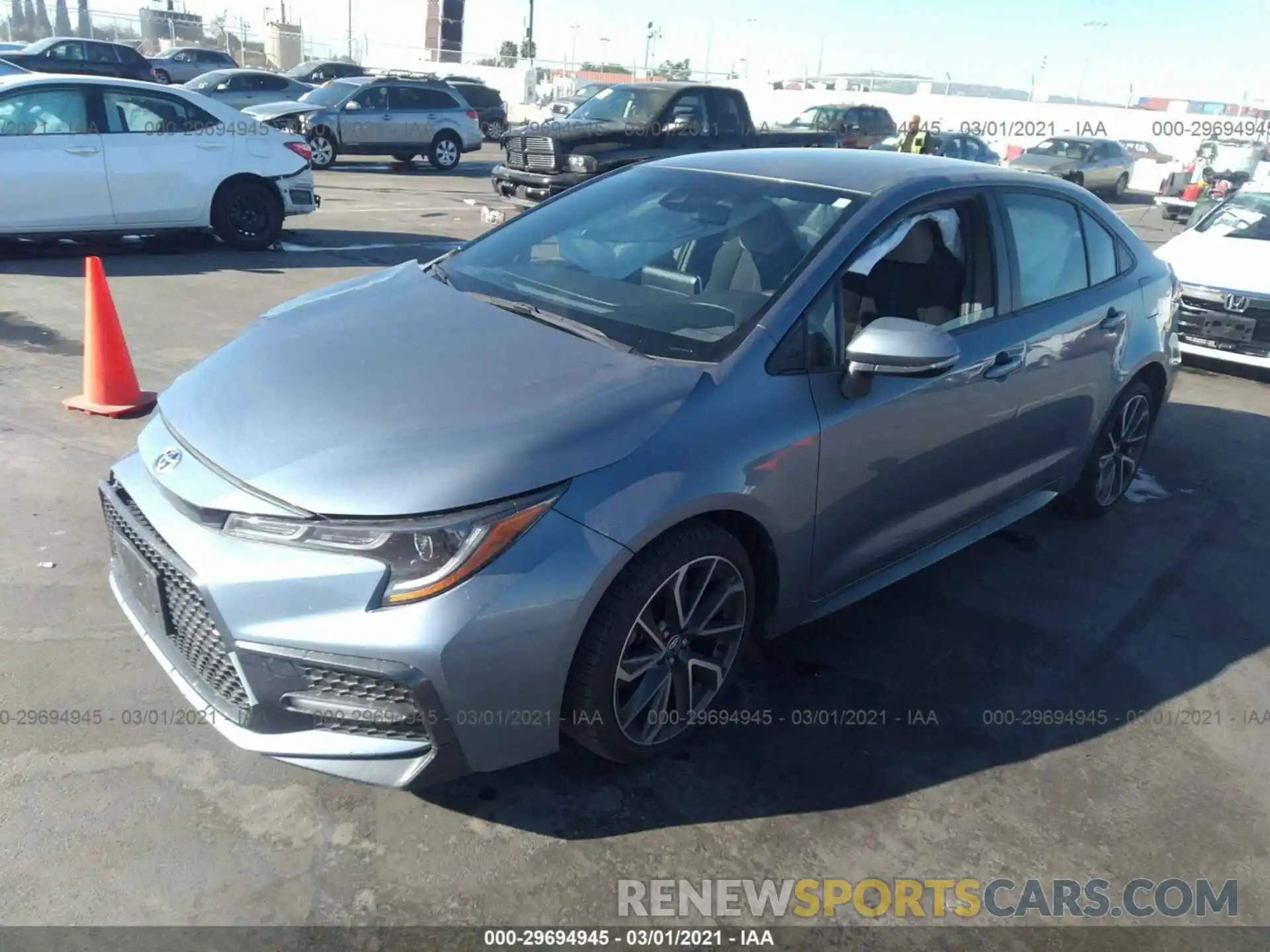 2 Photograph of a damaged car JTDS4RCE0LJ002743 TOYOTA COROLLA 2020