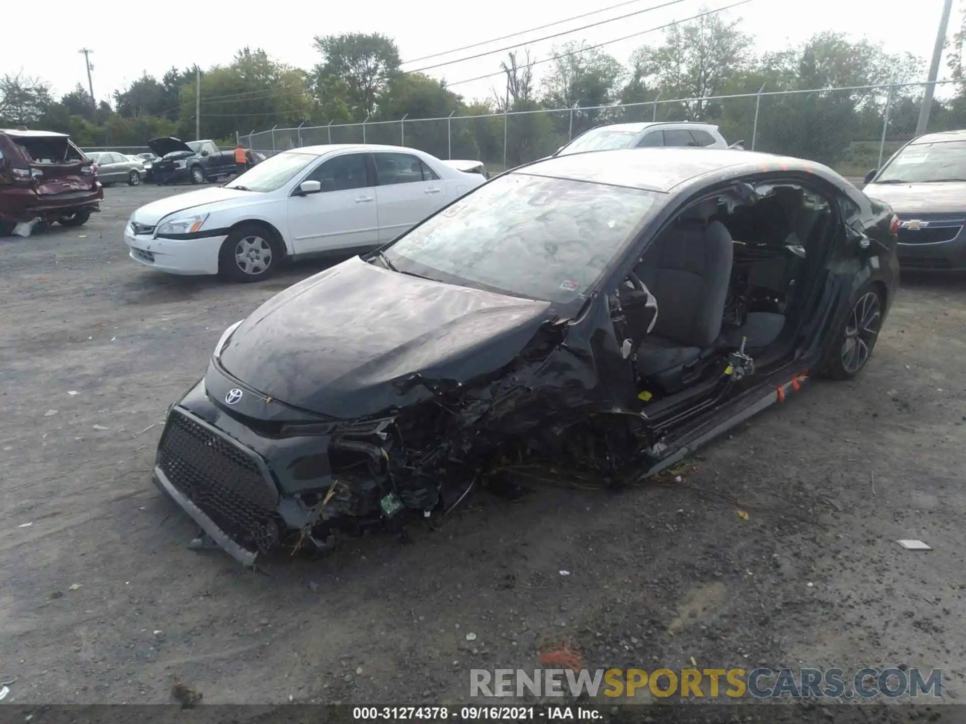 2 Photograph of a damaged car JTDS4RCE0LJ003732 TOYOTA COROLLA 2020