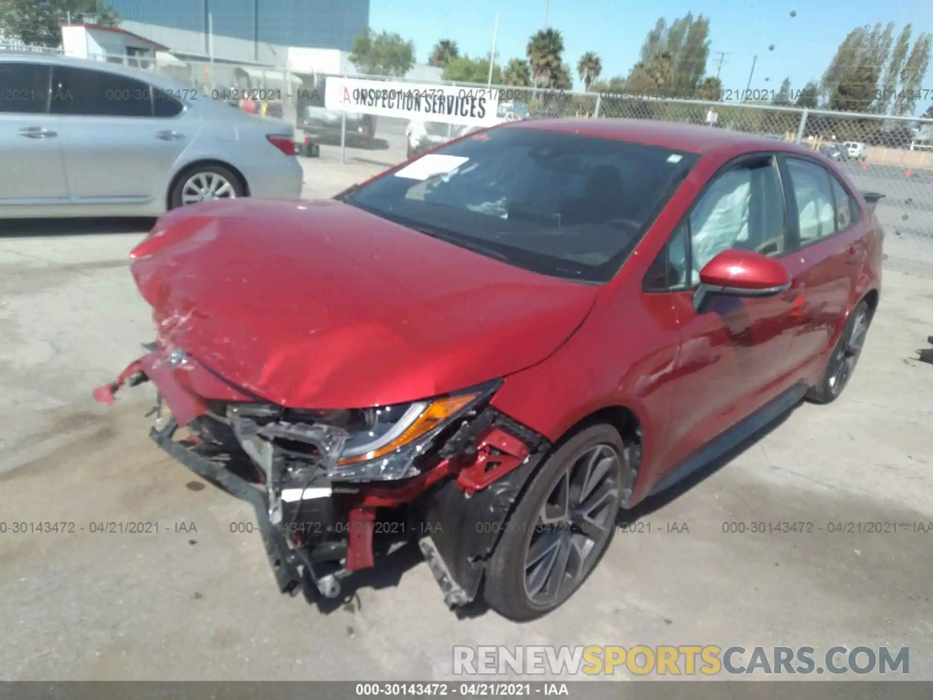 2 Photograph of a damaged car JTDS4RCE0LJ006033 TOYOTA COROLLA 2020