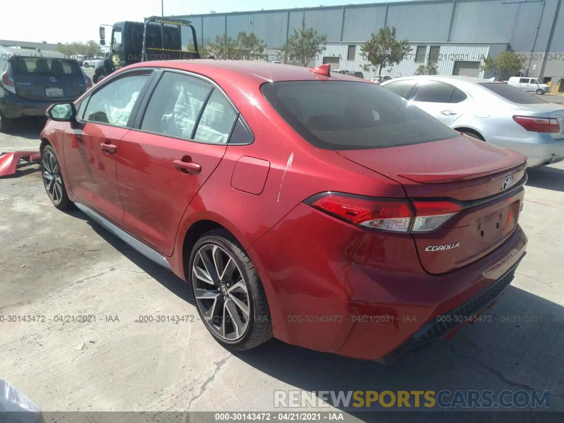 3 Photograph of a damaged car JTDS4RCE0LJ006033 TOYOTA COROLLA 2020