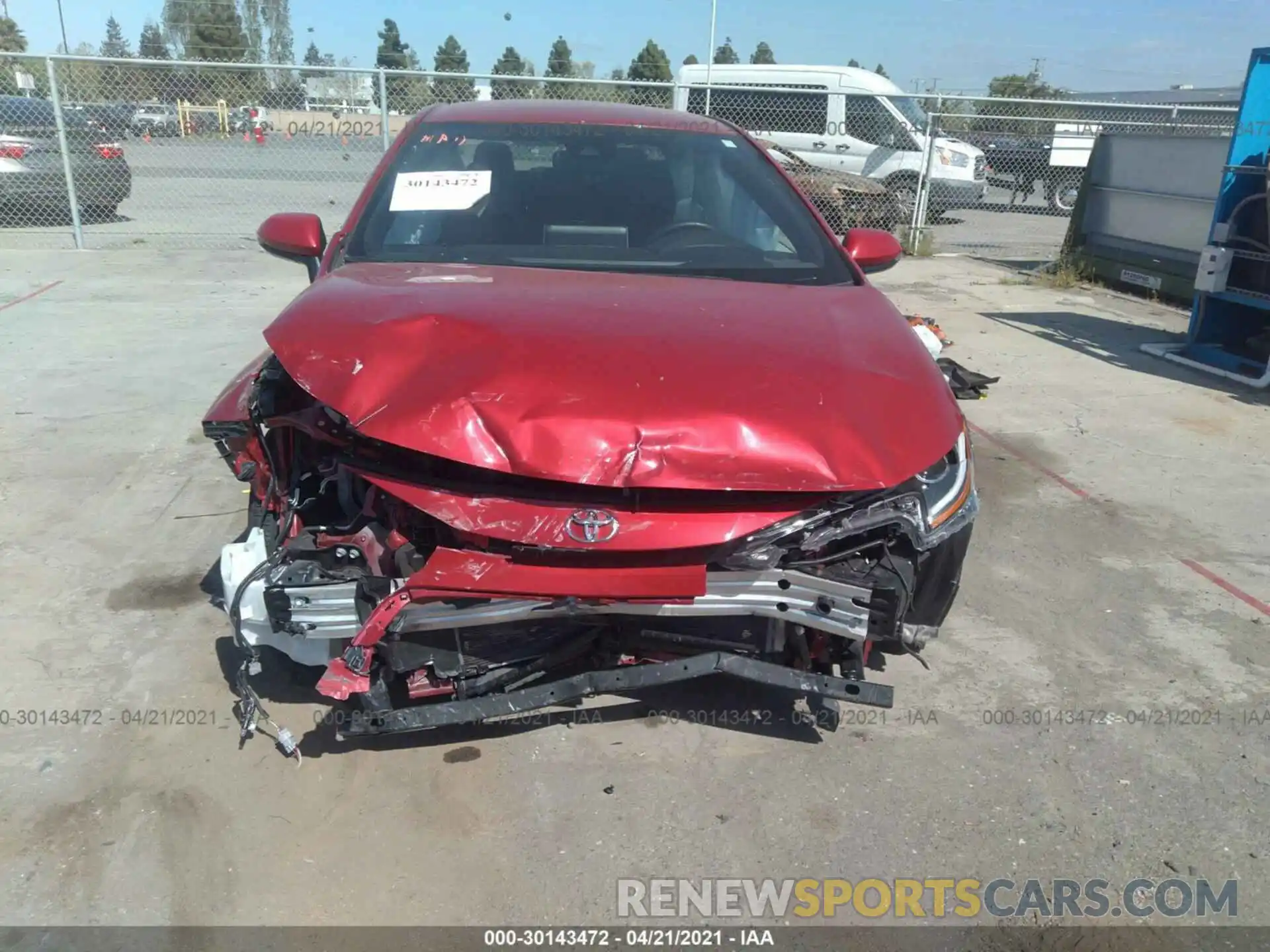 6 Photograph of a damaged car JTDS4RCE0LJ006033 TOYOTA COROLLA 2020