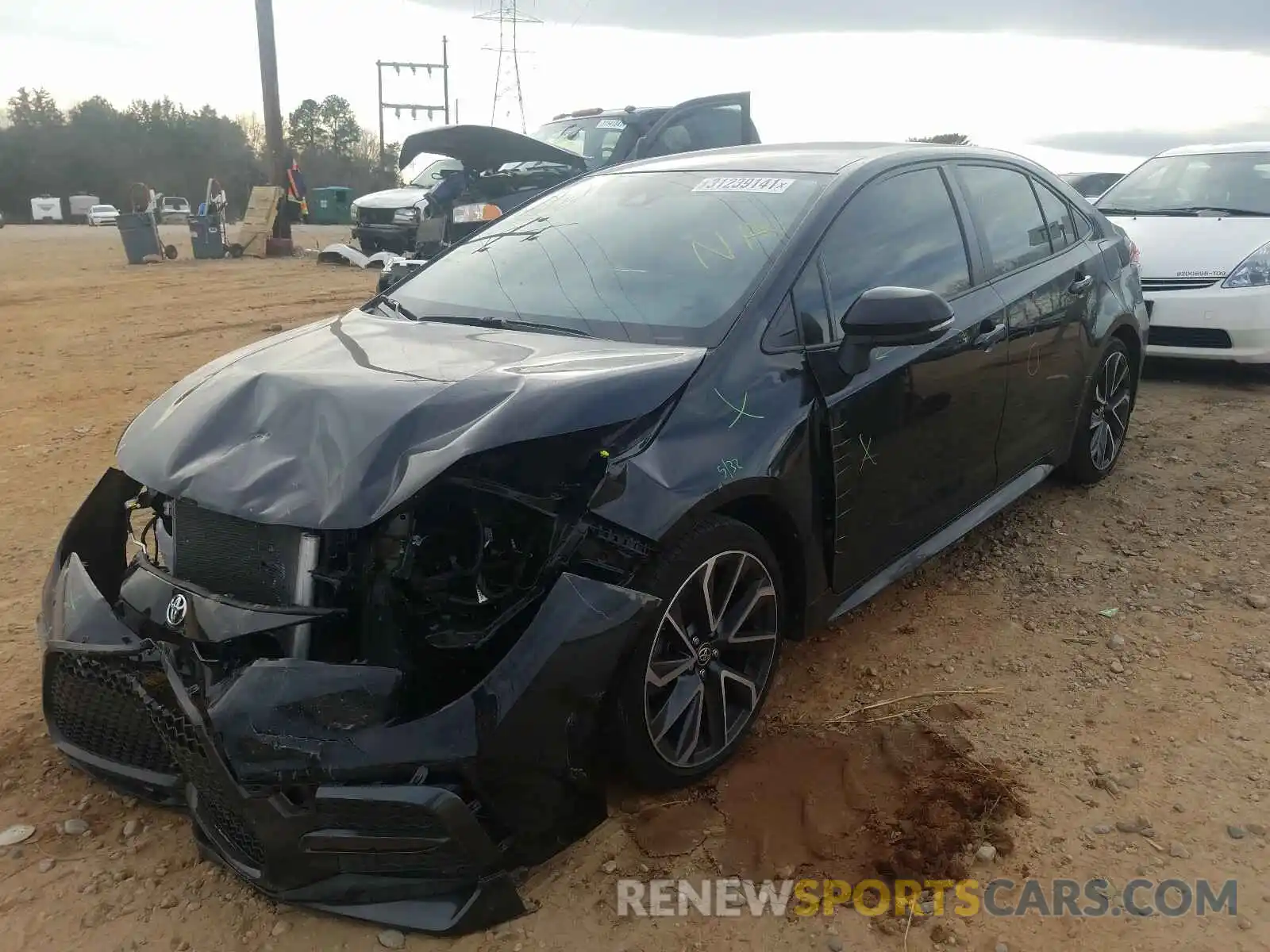 2 Photograph of a damaged car JTDS4RCE0LJ006307 TOYOTA COROLLA 2020