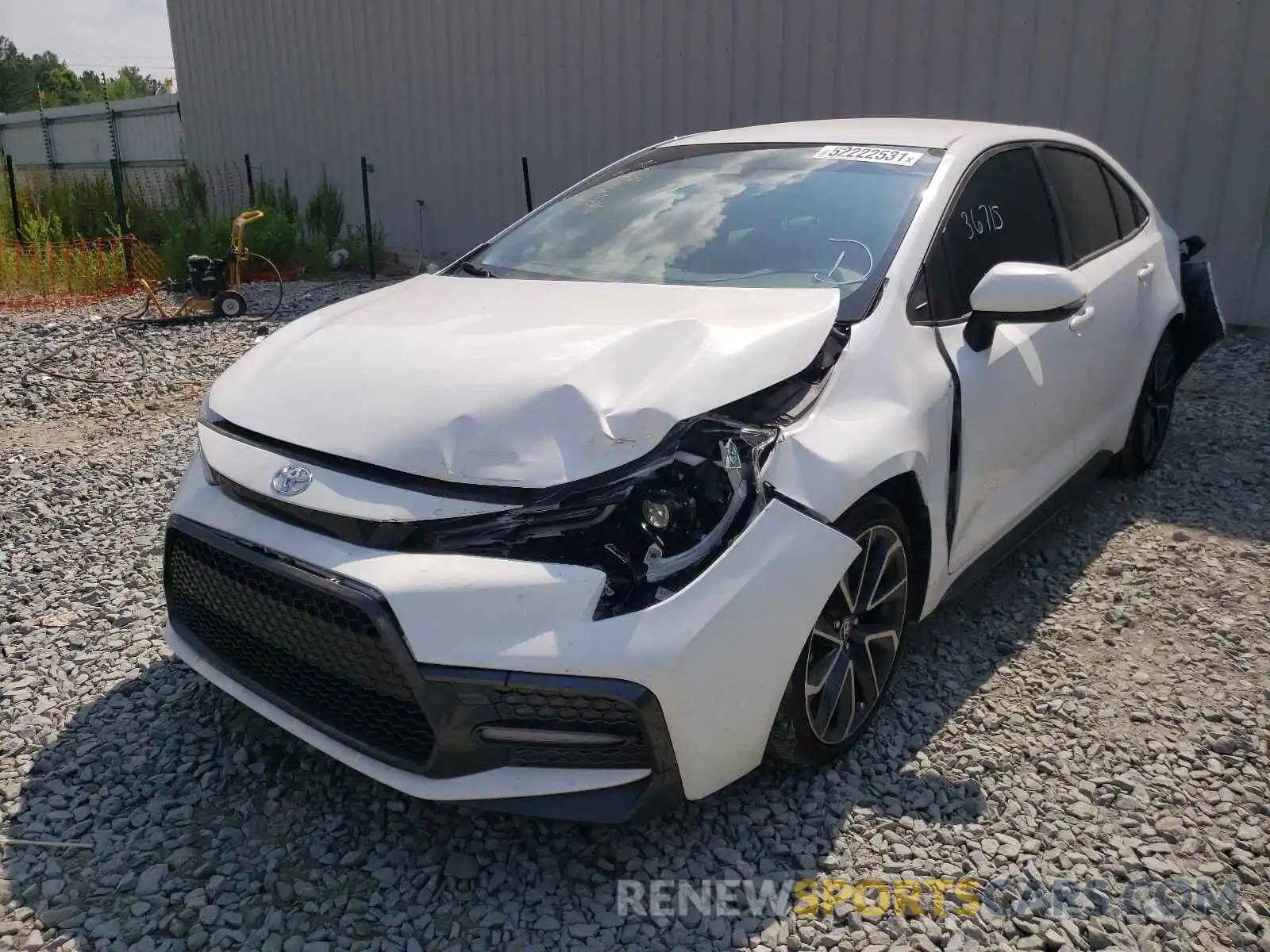 2 Photograph of a damaged car JTDS4RCE0LJ006596 TOYOTA COROLLA 2020